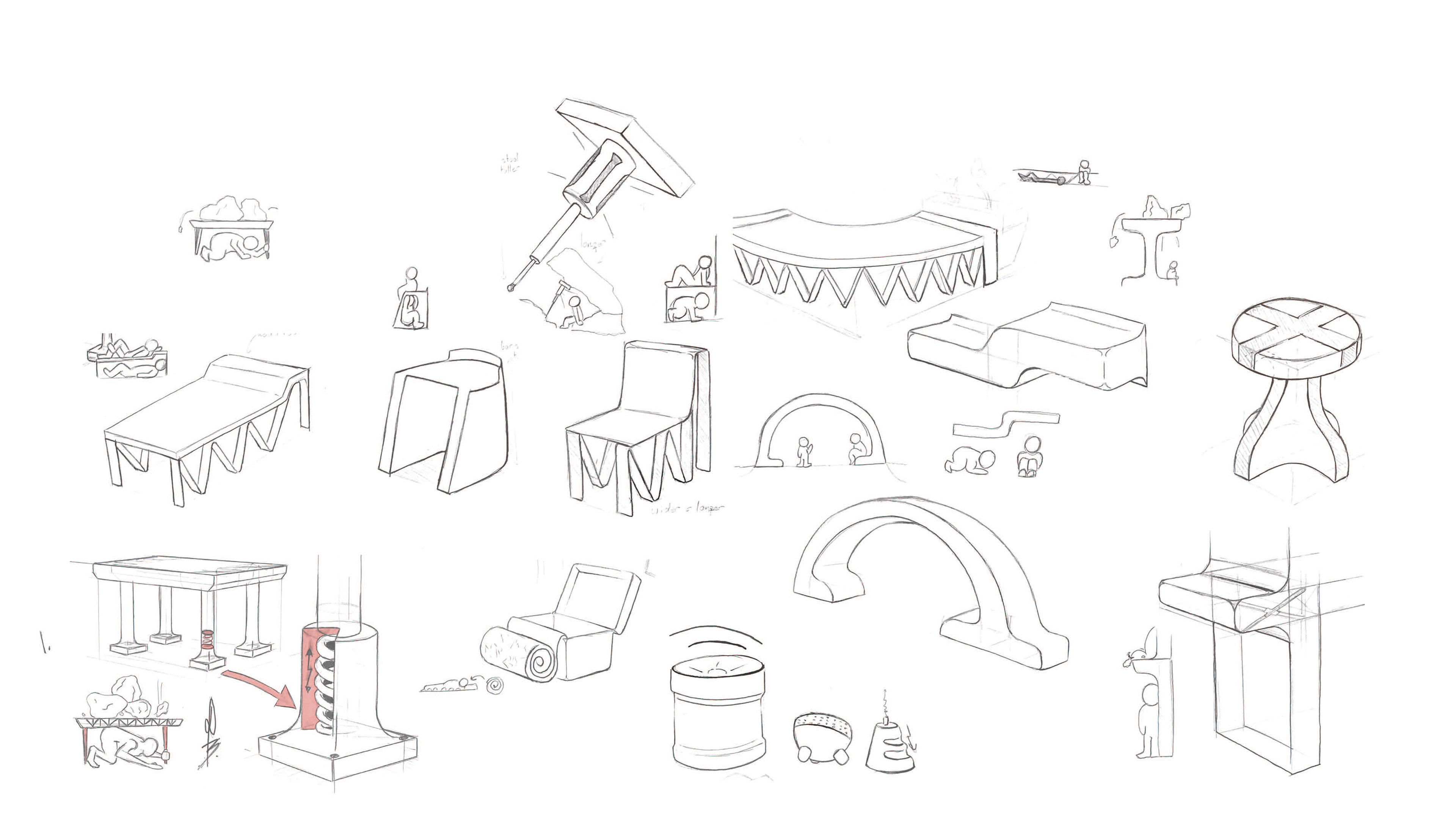 Exploring a wide range of concept ideation, & different mediums surrouding earthquake safety