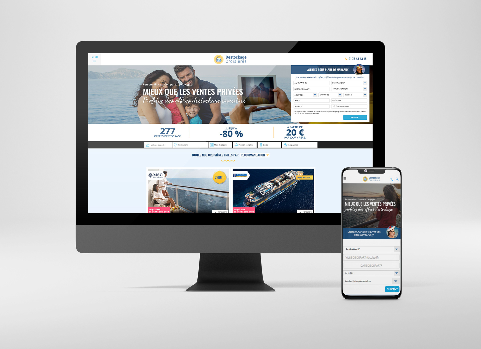 Design web e-commerce Destockage Croisières