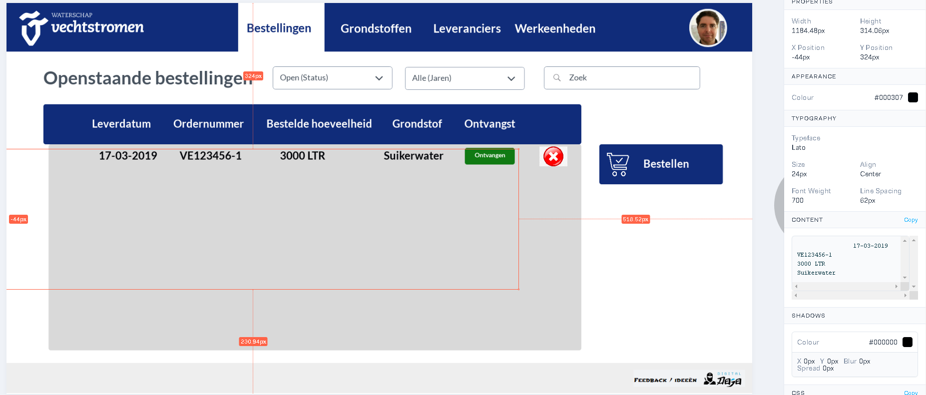Schermontwerp 1 in Marvelapp