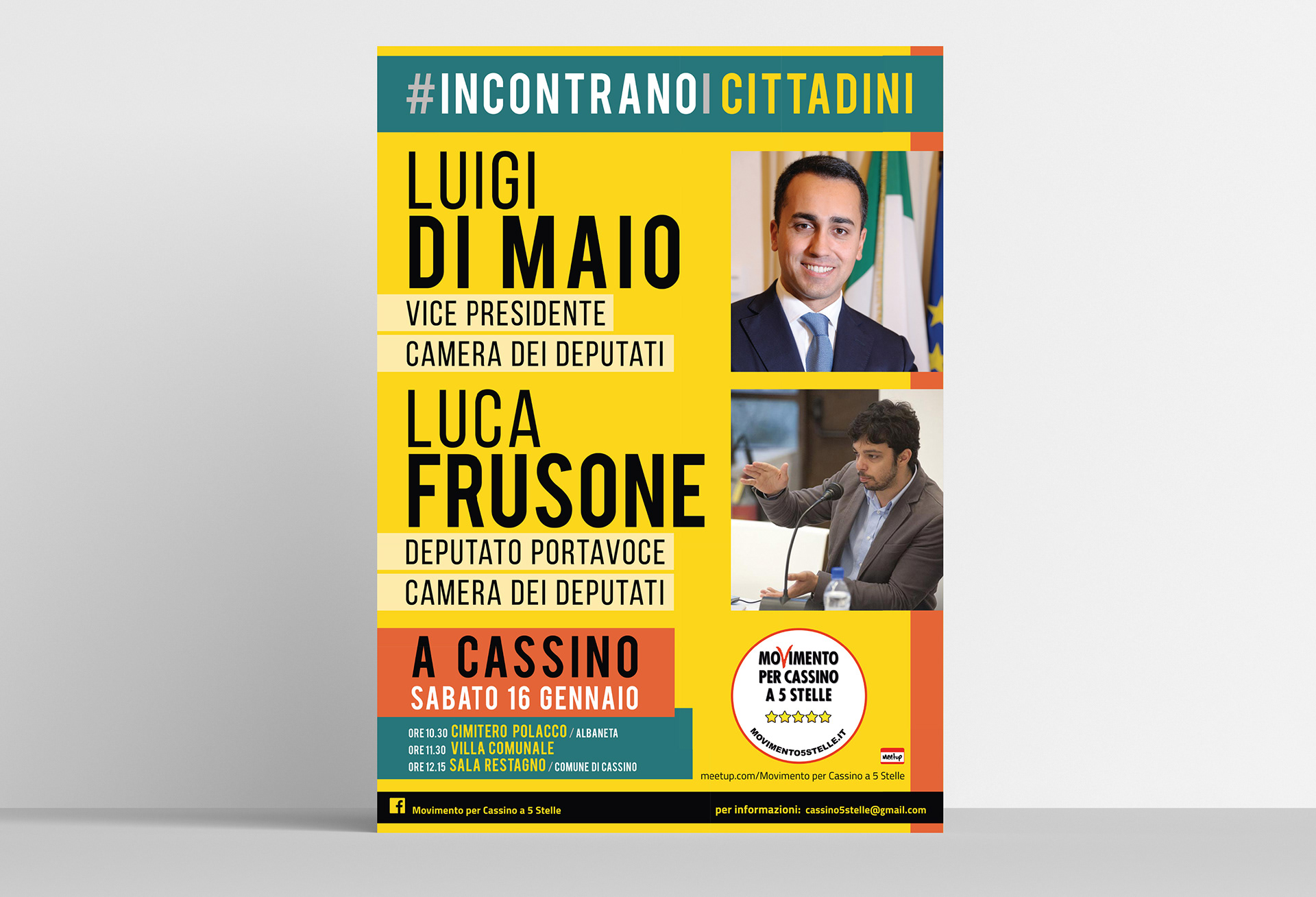 Locandina Luigi di Maio, Movimento 5 stelle