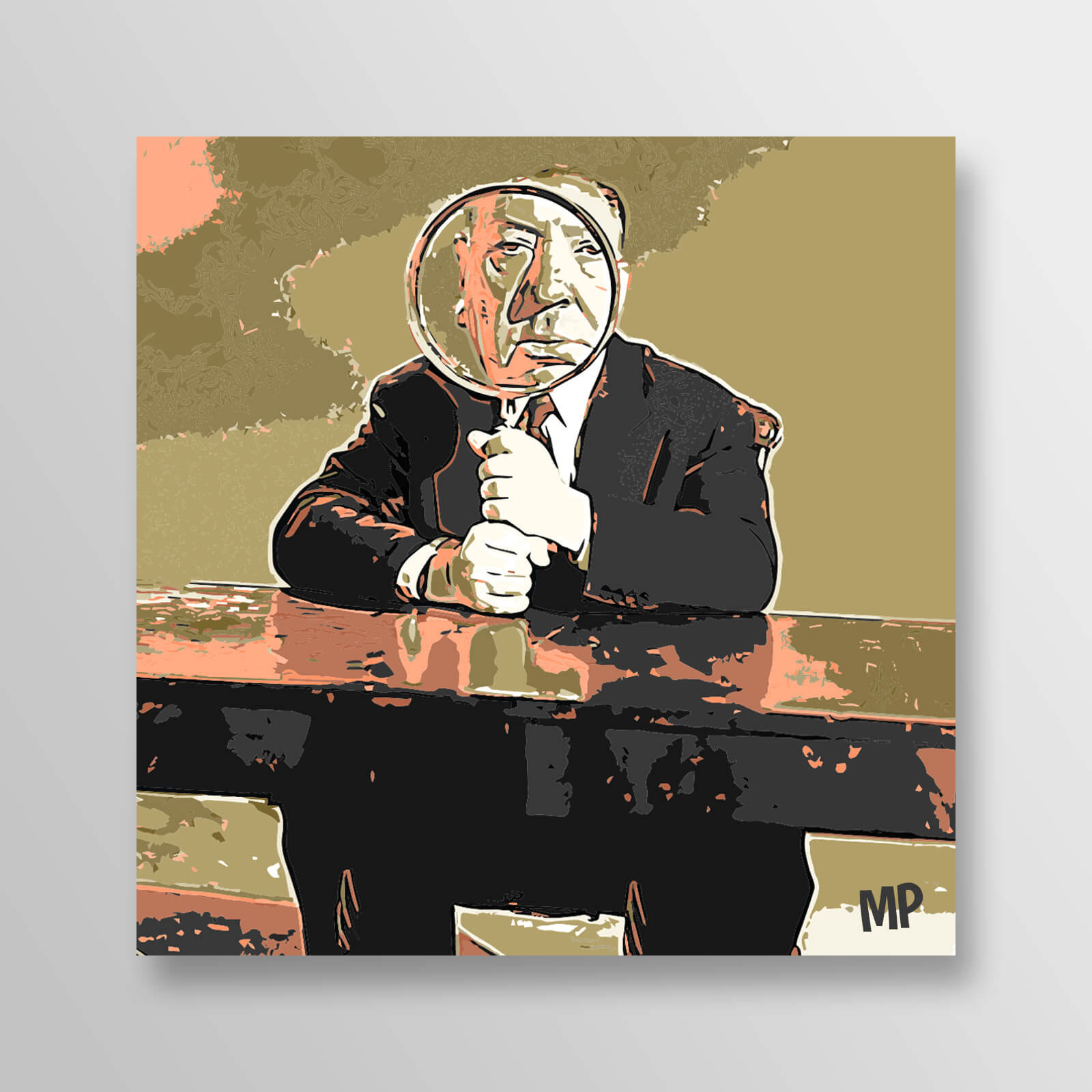 illustrazione di Alfred Hitchcock