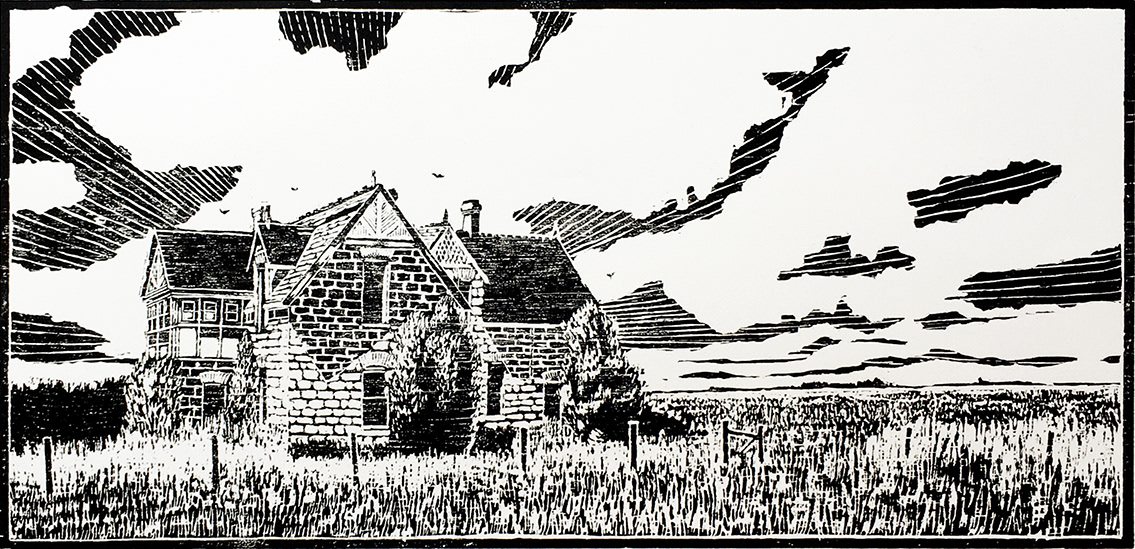 The Boughton House - Woodcut - 61 cm x 29.5 cm - (SOLD OUT)