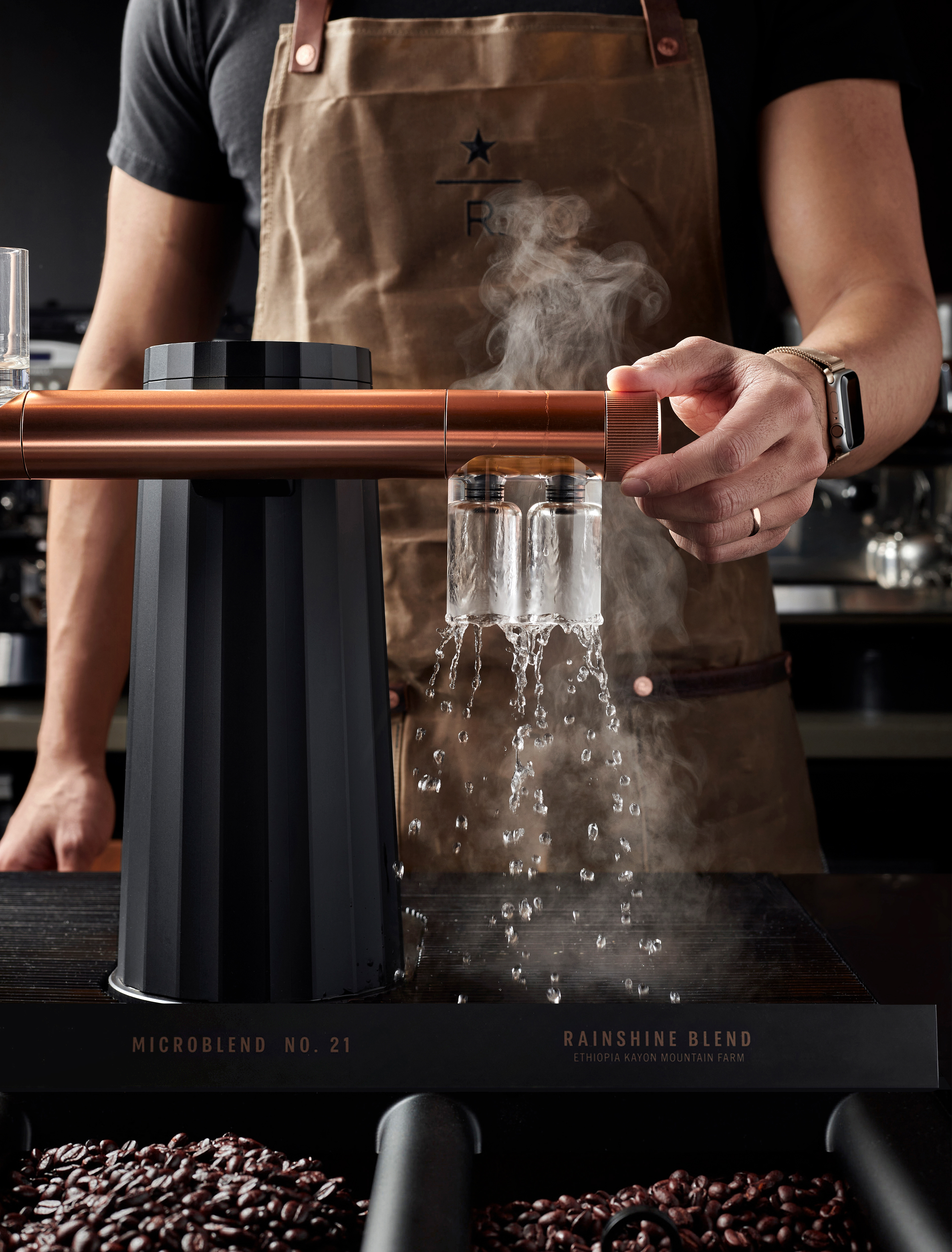 Auto-rinse after shotglasses turned 180°