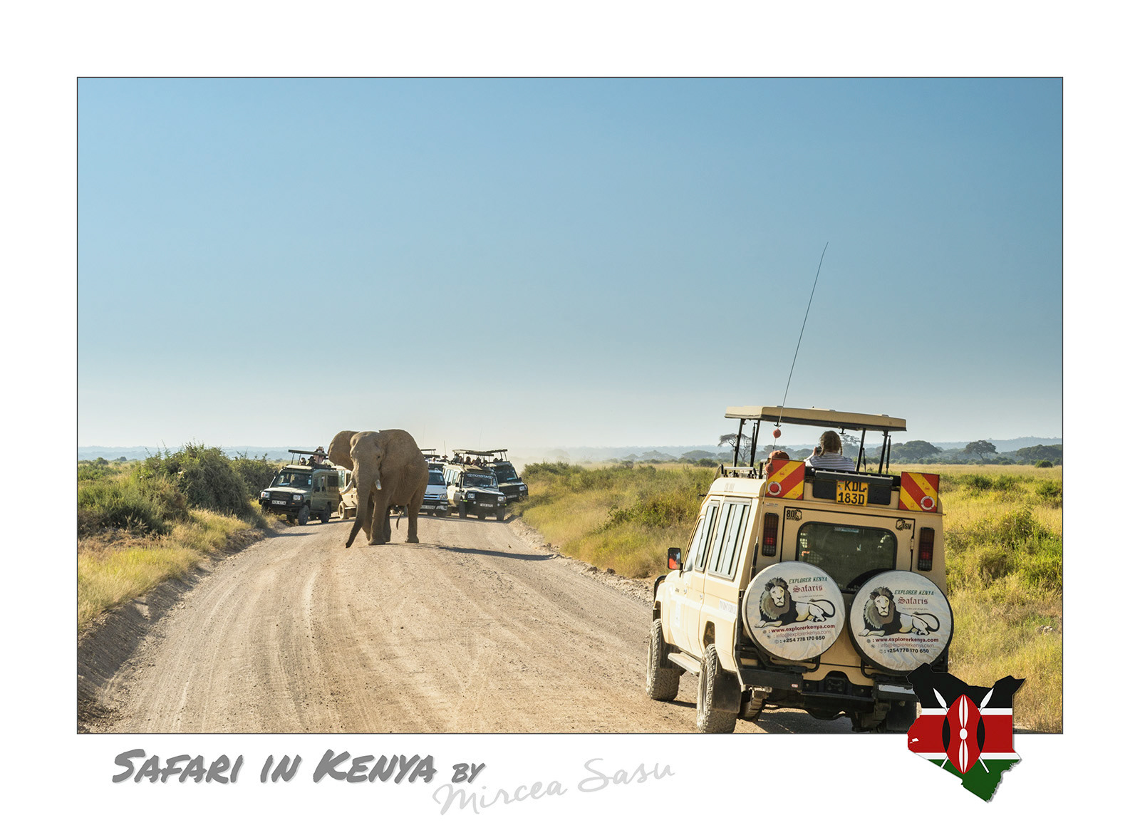 The raising in popularity of African natural parks could be beneficial to conservation and local communities as it generates income, however it puts a growing pressure on nature. The large numbers of visitors often came with noise, pollution, habitat degradation of habitats, soil erosion, and disturbance of wildlife.  traffic jam Amboseli National Park, Kenya