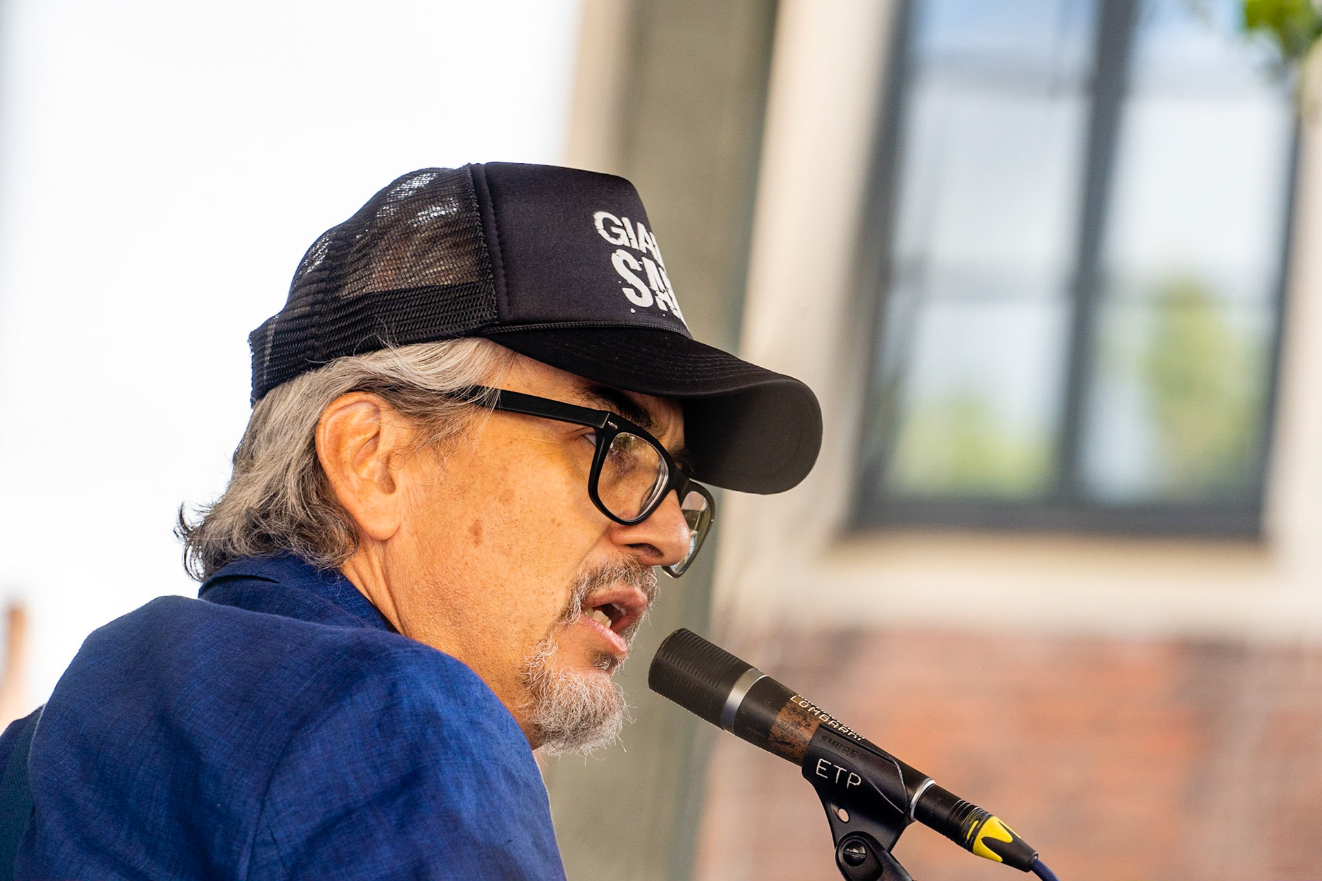 American singer-songwriter Howe Gelb with Kira Skov and Gustaf Ljunggren in Copenhagen Jazz Festival on Balders Plads (Balder's Square), Copenhagen