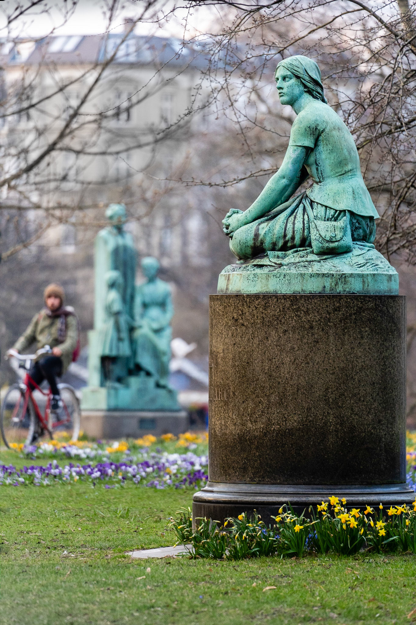 Statue of Joan of Arc (Jeanne d'Arc) by Henri Chapu, H C Orsteds Park, Copenhagen