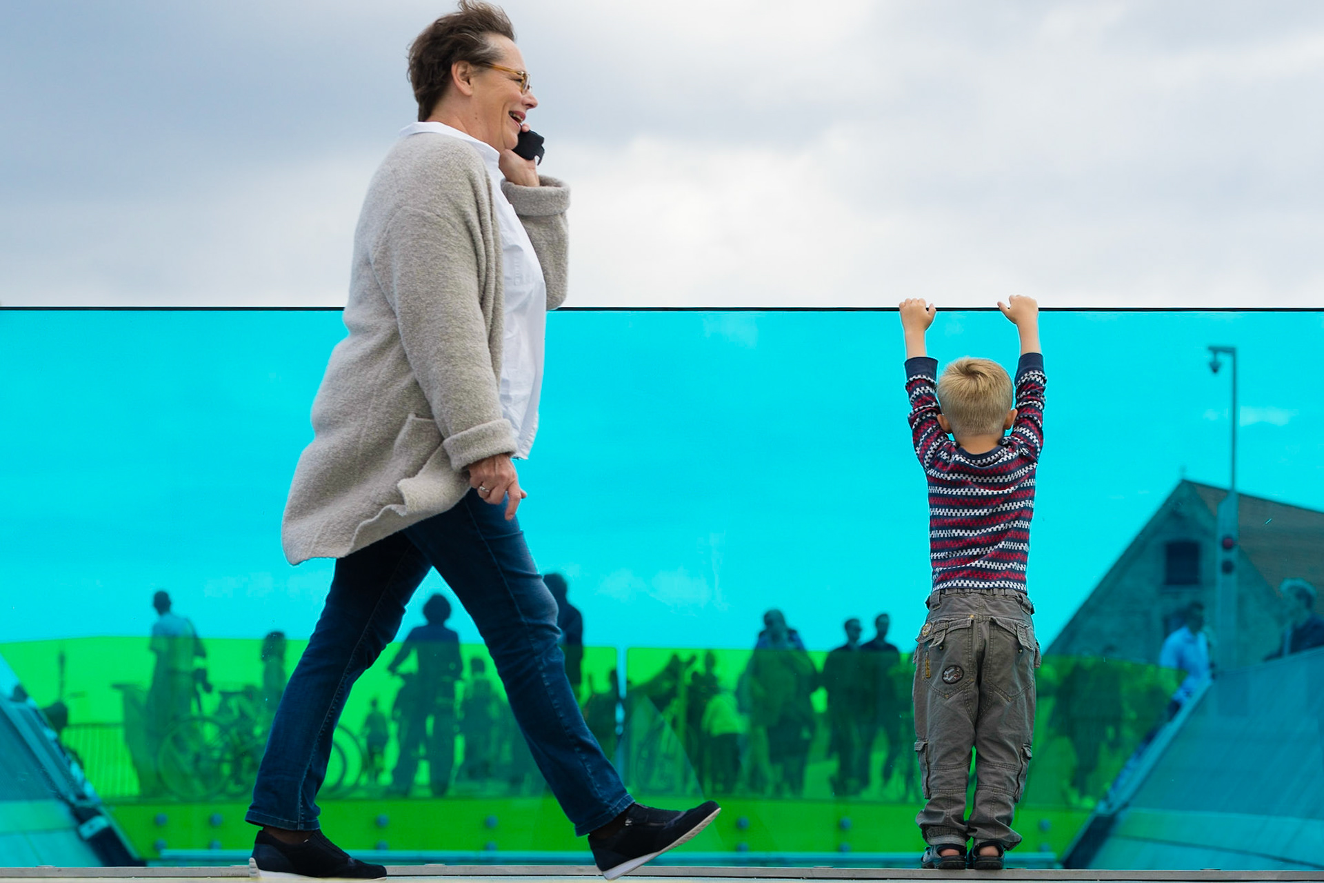 Inderhavnsbroen, Nyhavn, Copenhagen - activities on the Inner Harbour Bridge shortly after its opening
