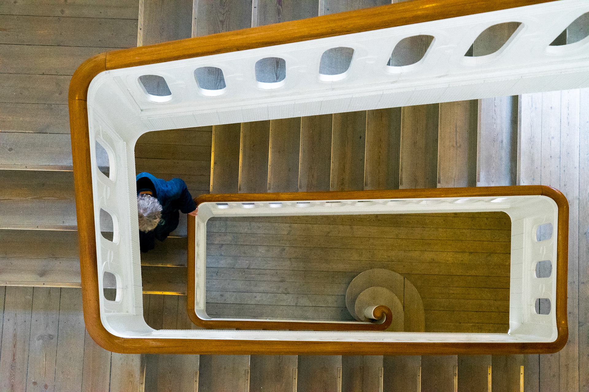 Winding stairs in Gl. Strand Gallery, Copenhagen