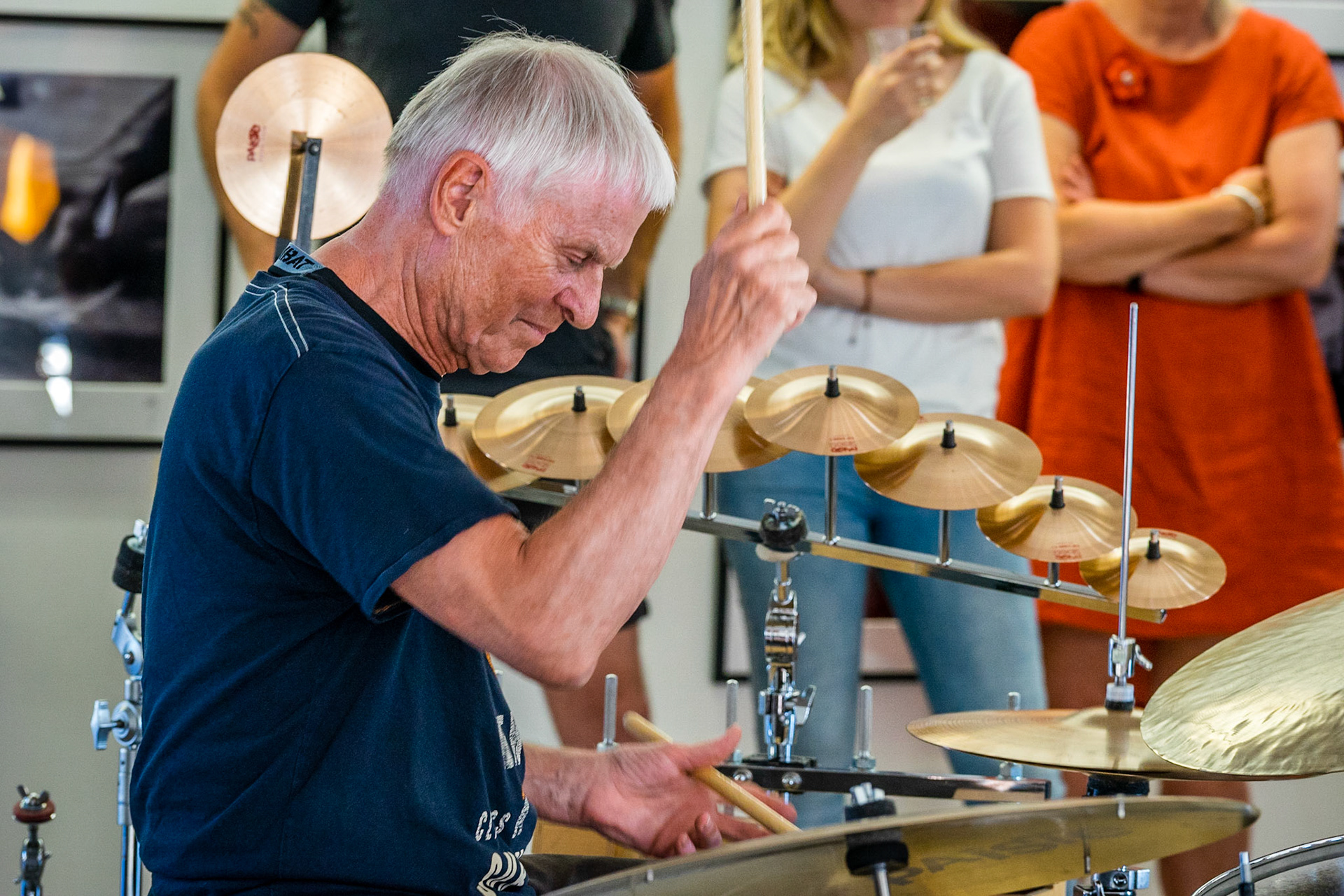 Jazz drum battle, Danish jazz drummer Alex Riel