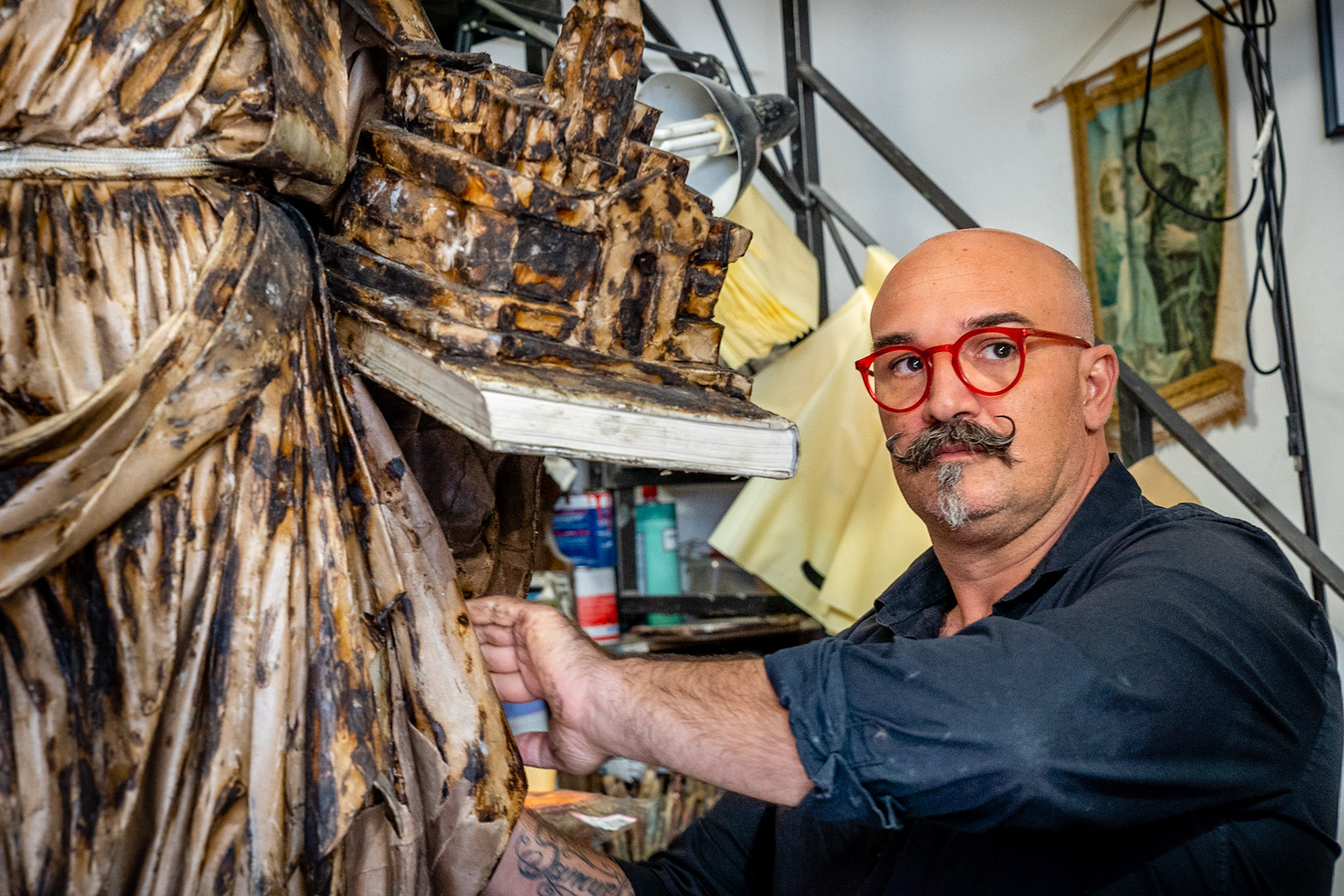 Papier-mache craft by the cathedral in Lecce, Apulia / Puglia, Southern Italy