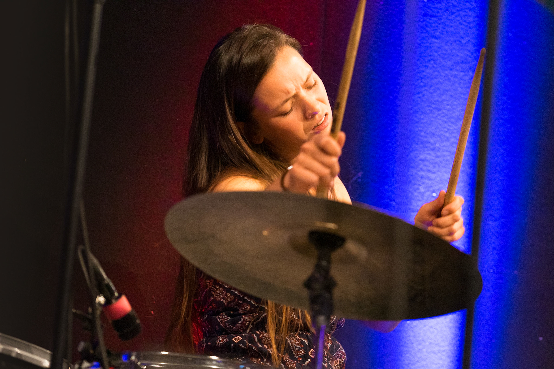 Drummer from Det Glemte Kvarter at Copenhagen Jazz Festival opening 2016