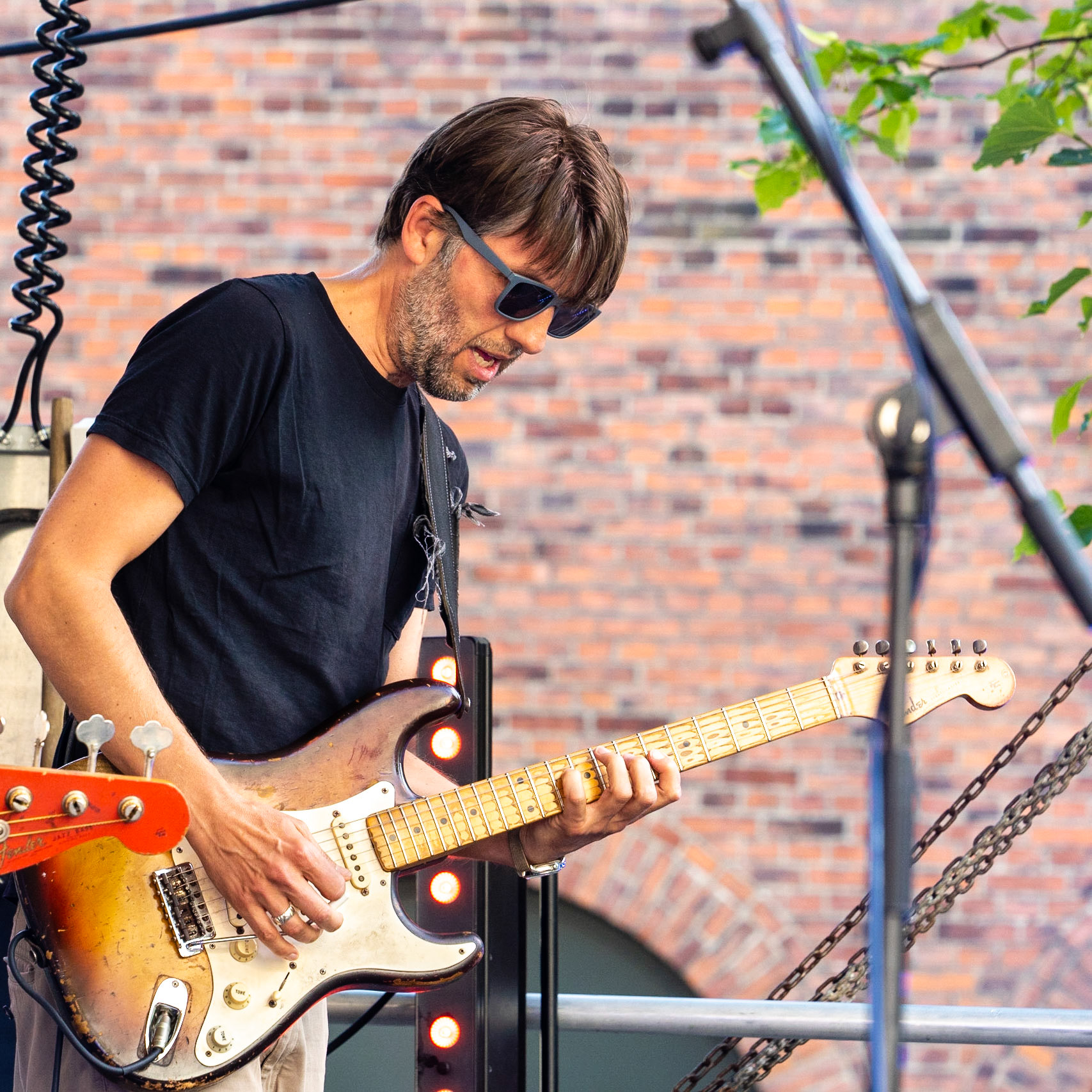 Danish guitarist Rune Funch during Copenhagen Jazz Festival on Balders Plads (Balder's Square), Copenhagen
