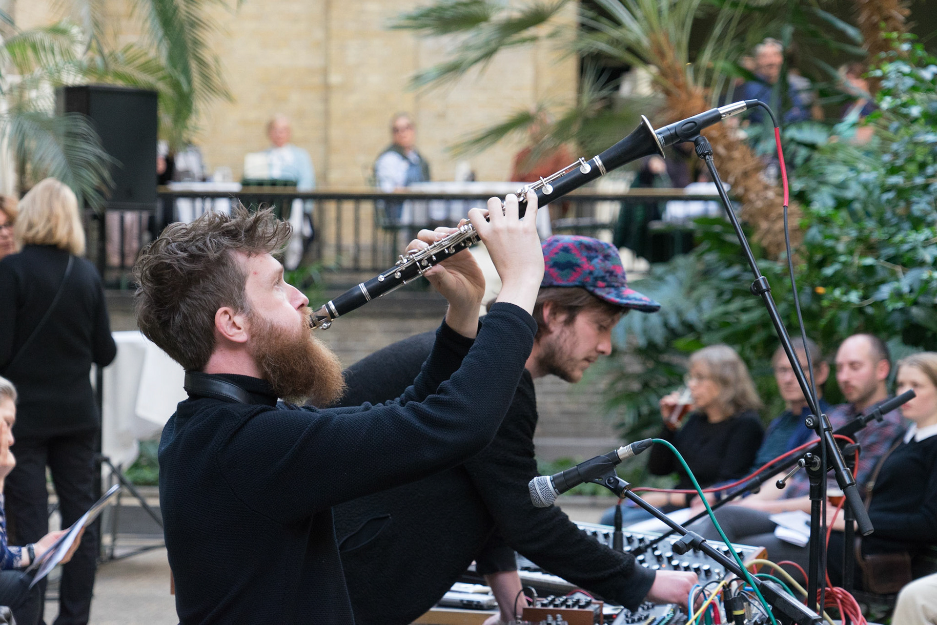 clarinet player in concert