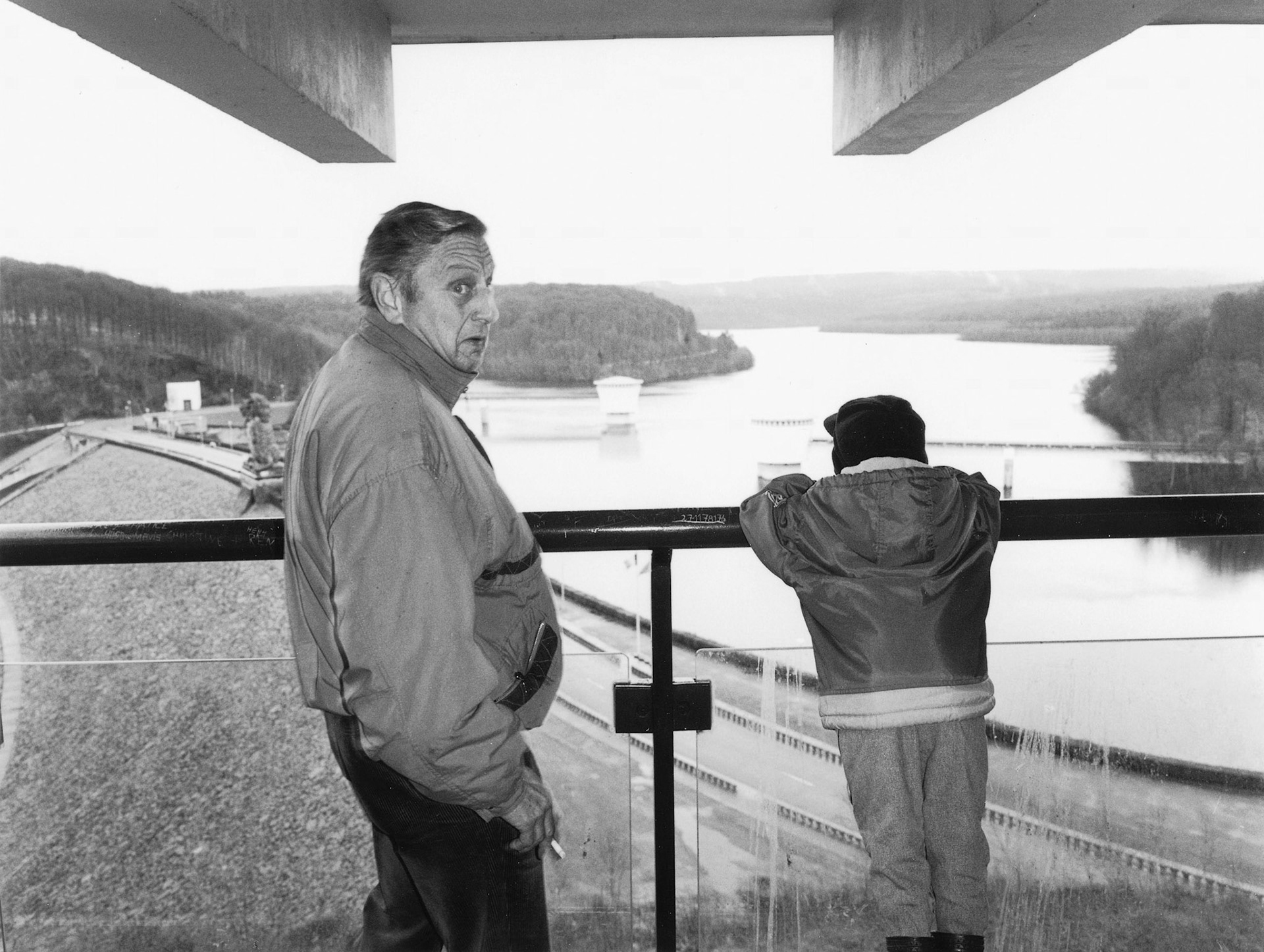 La Gileppe, uitzicht op de stuwdam, Belgie 2001