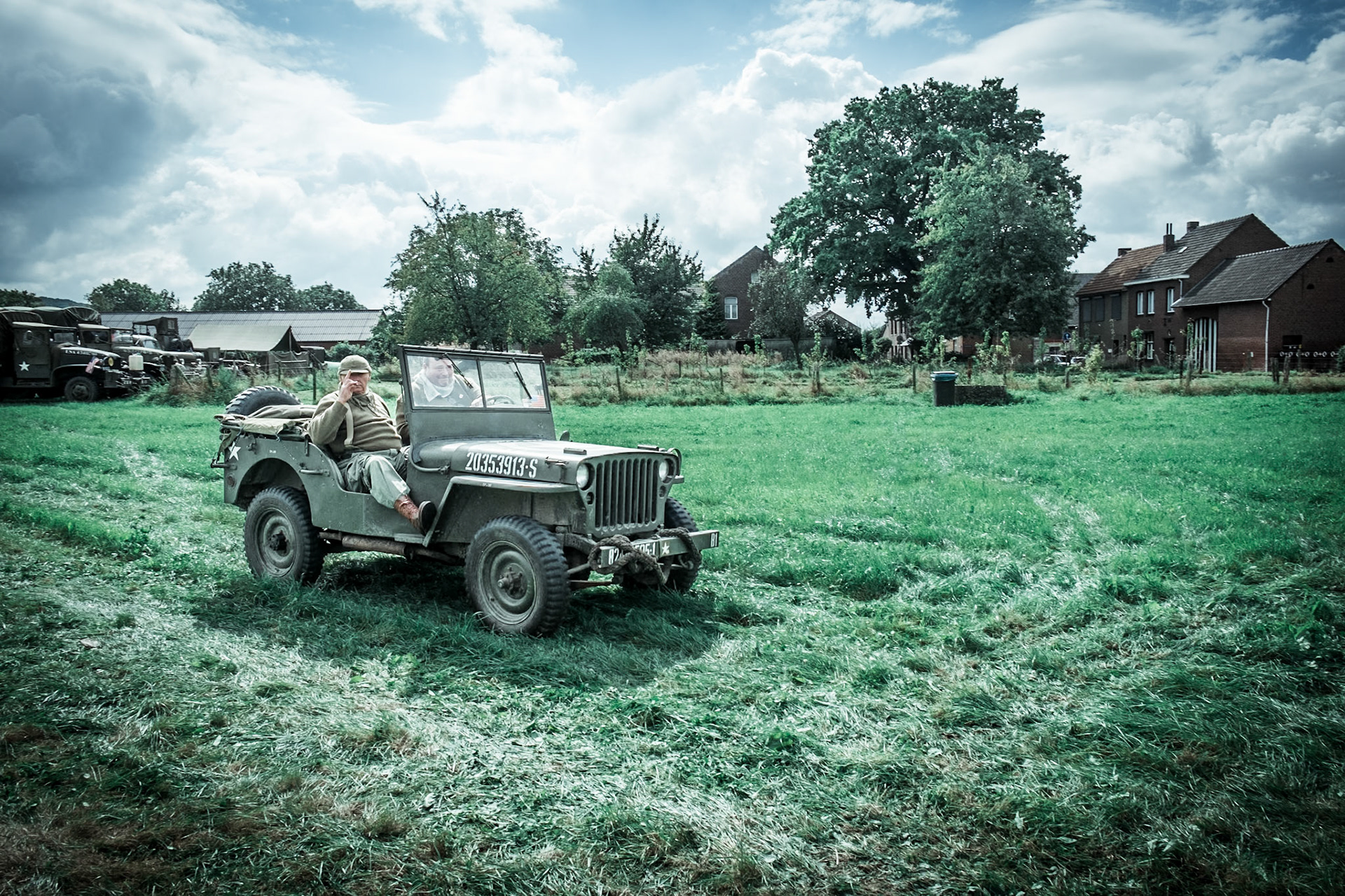 Opbouw van het leger kamp tijdens Liberation day 80 jaar Rijckholt, 13 september 2024