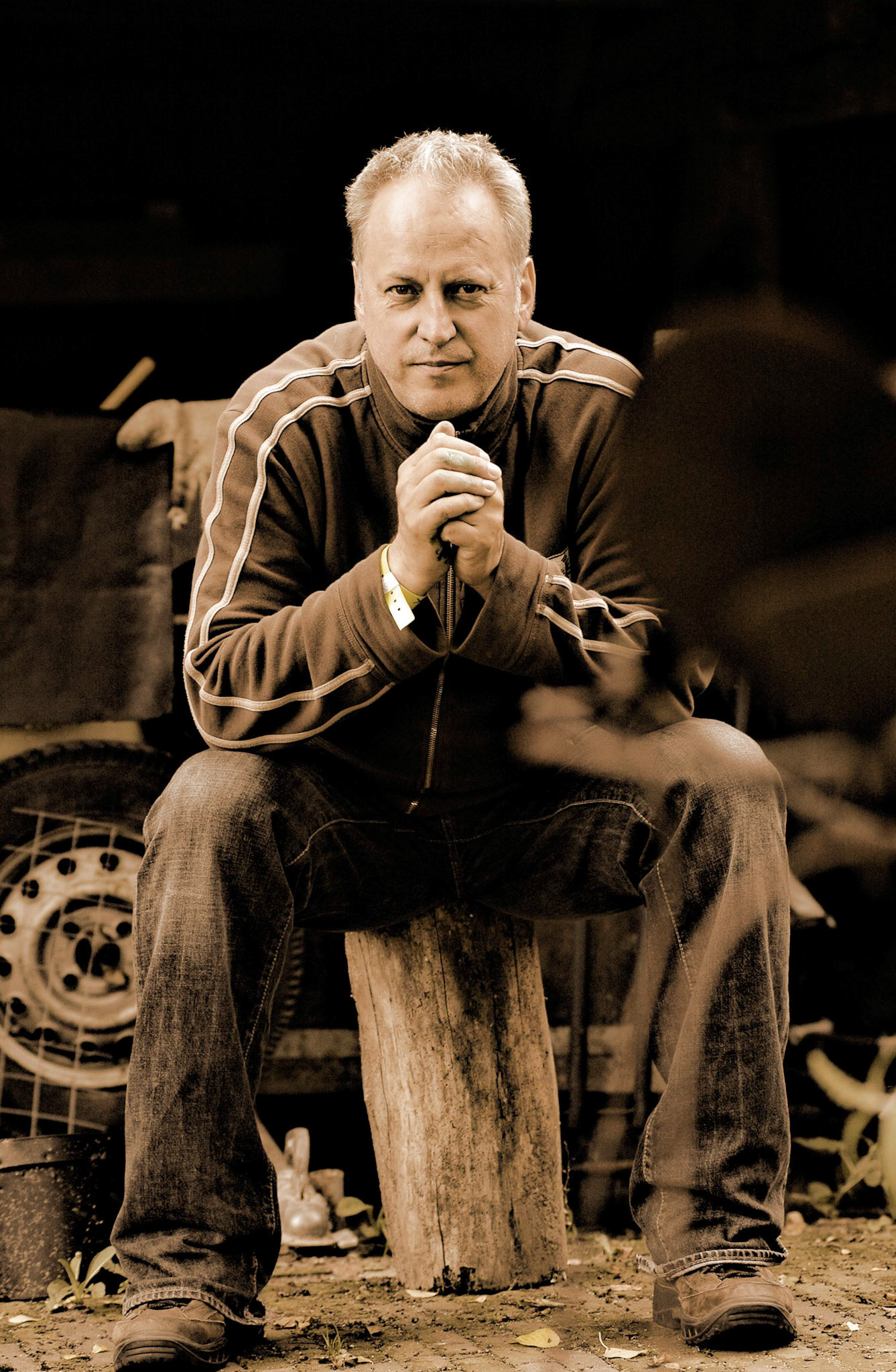 Jack Poels, portret voor de "Rodus & Lucius" CD van Rowwen Heze, Meterik 22-06-2006.