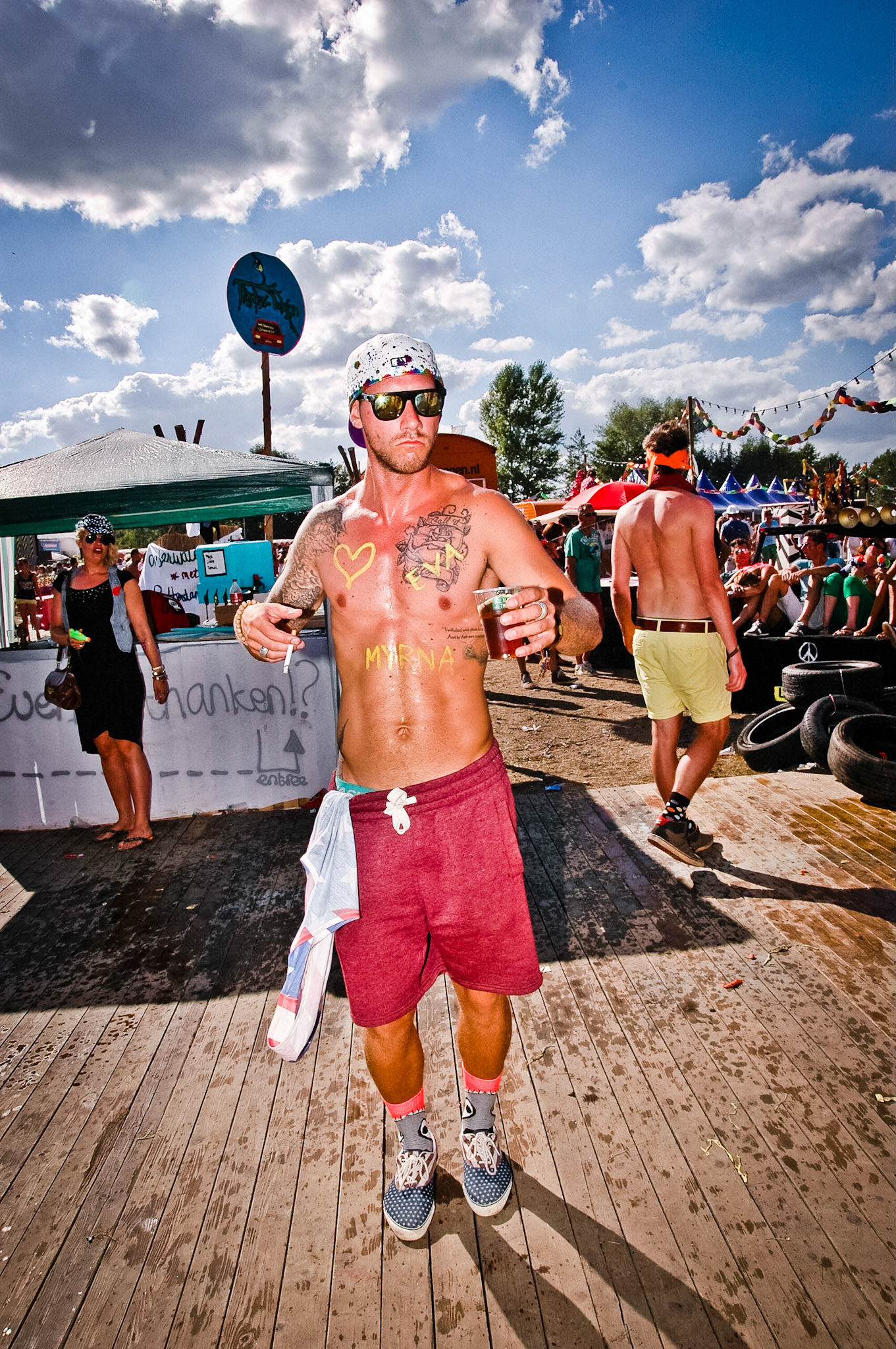 Het publiek tijdens het Solar Weekend in Roermond, 4 augustus 2013