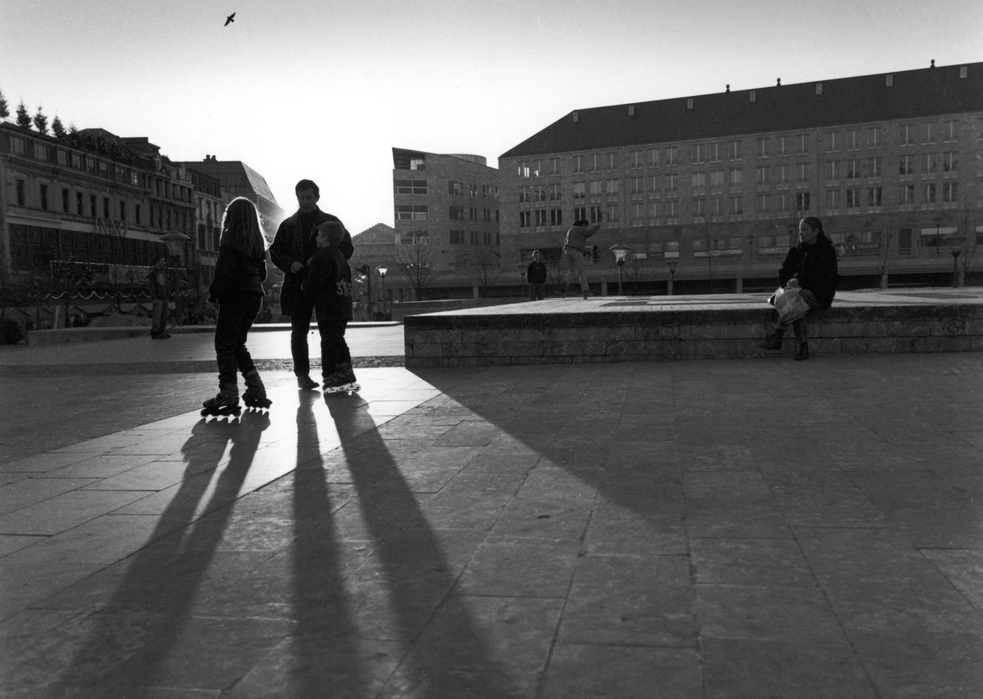 Scaters op Place Saint Lambert, Luik 2000