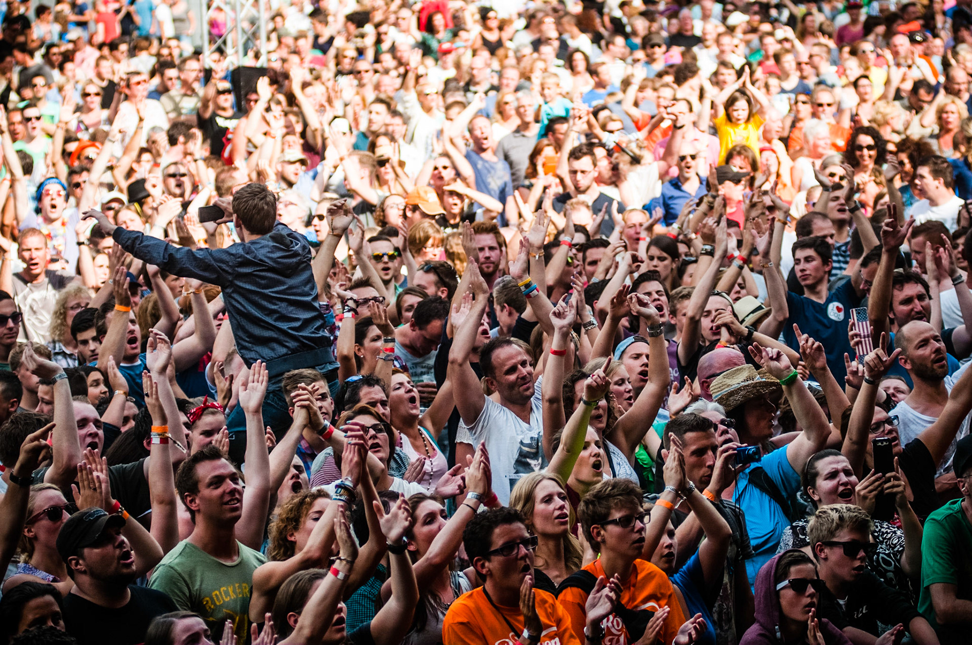 Publiek tijdens ParkCity Live, Heerlen 6 juli 2014