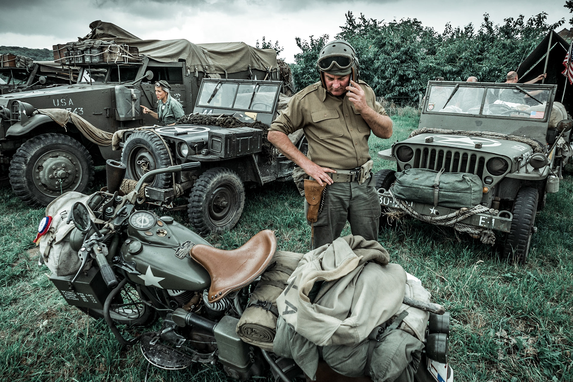 Opzetten van kampementen tijdens Liberation weekend 2019, Rijckholt 13-9-2019