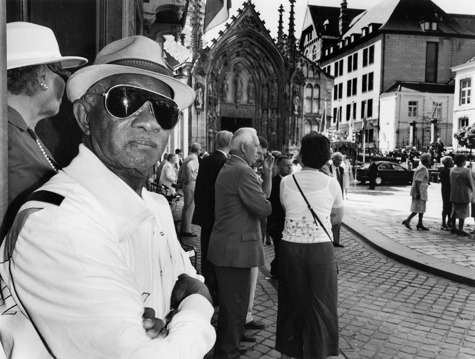 Stadsprocessie in Maastricht, deze processie start bij de Sint Servaesbasiliek en eindigd in de O.L.Vrouwebasiliek, Maastricht mei 2001