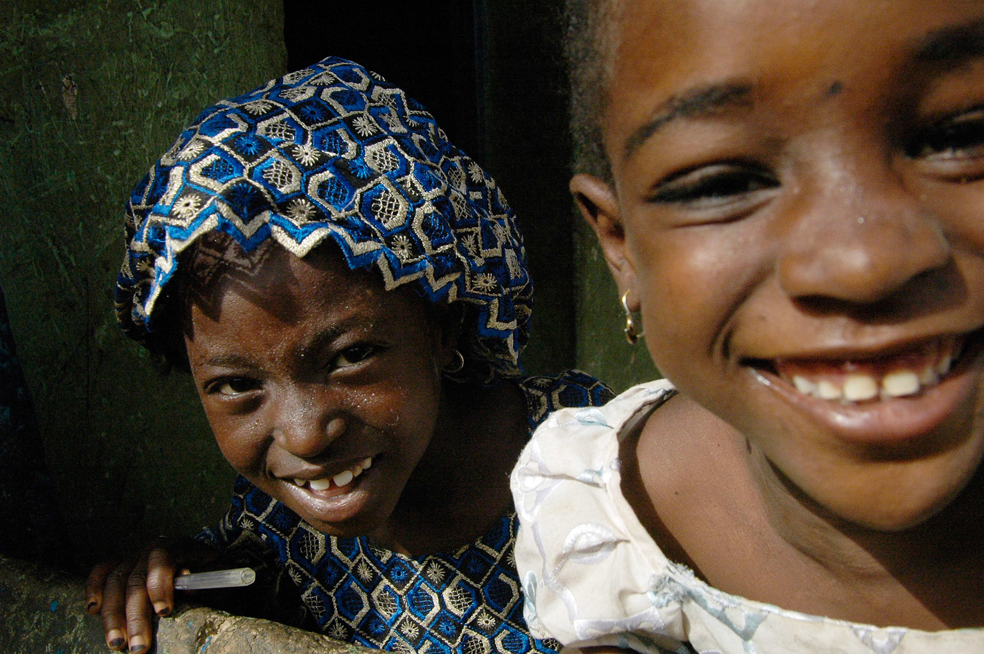 Kinderen in de straten van Kano (Nigeria) 13 april  2006