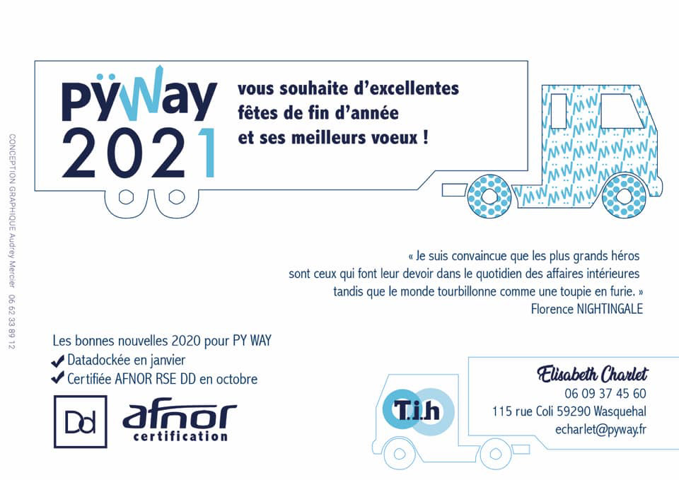 Mise en avant du secteur transport pour la carte 2021 de mon client Pÿ Way - Conseil dans la gestion opérationnelle de l’Entreprise
