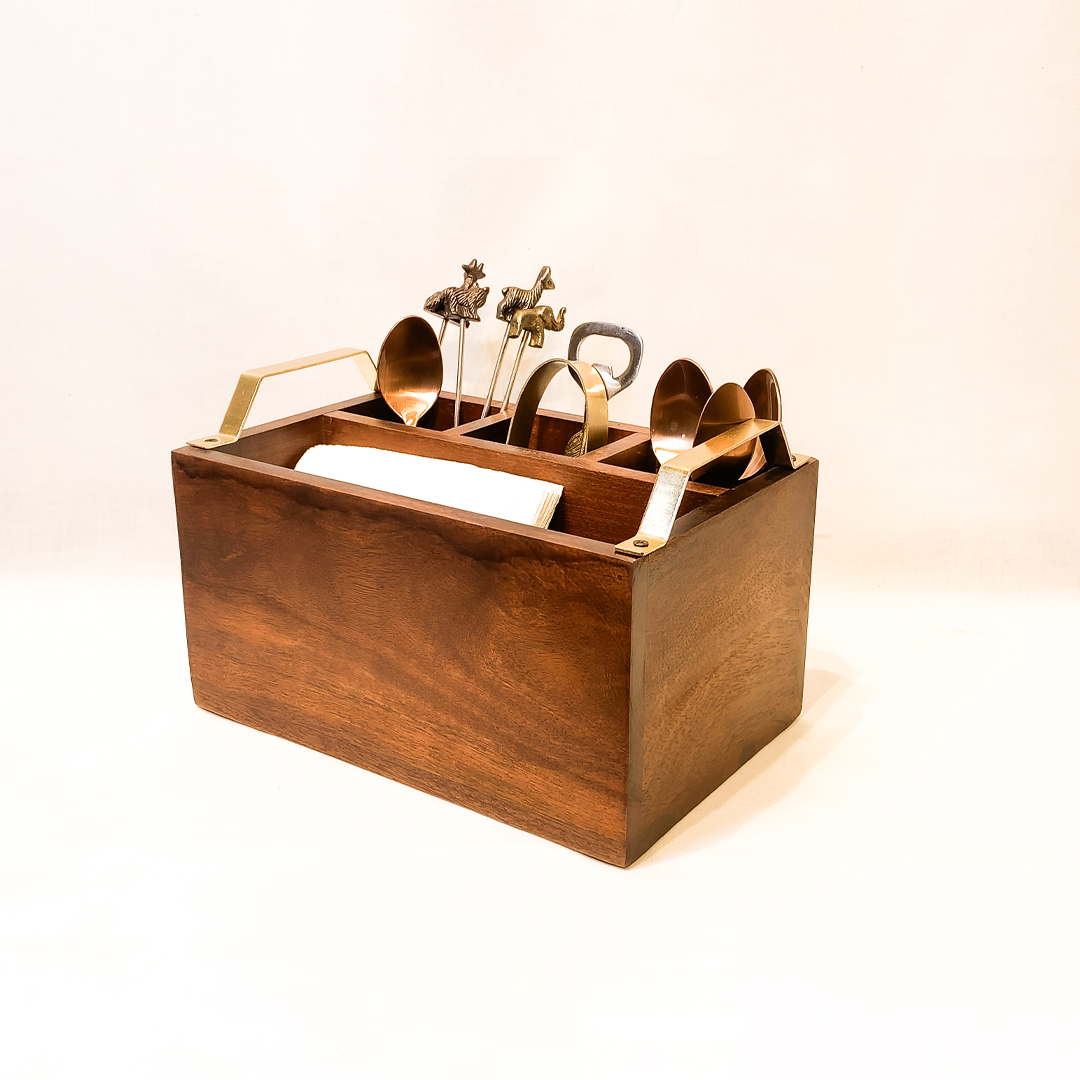 SBKB009 - WOOD & SS - 10l" x 5.5b" x 5h"