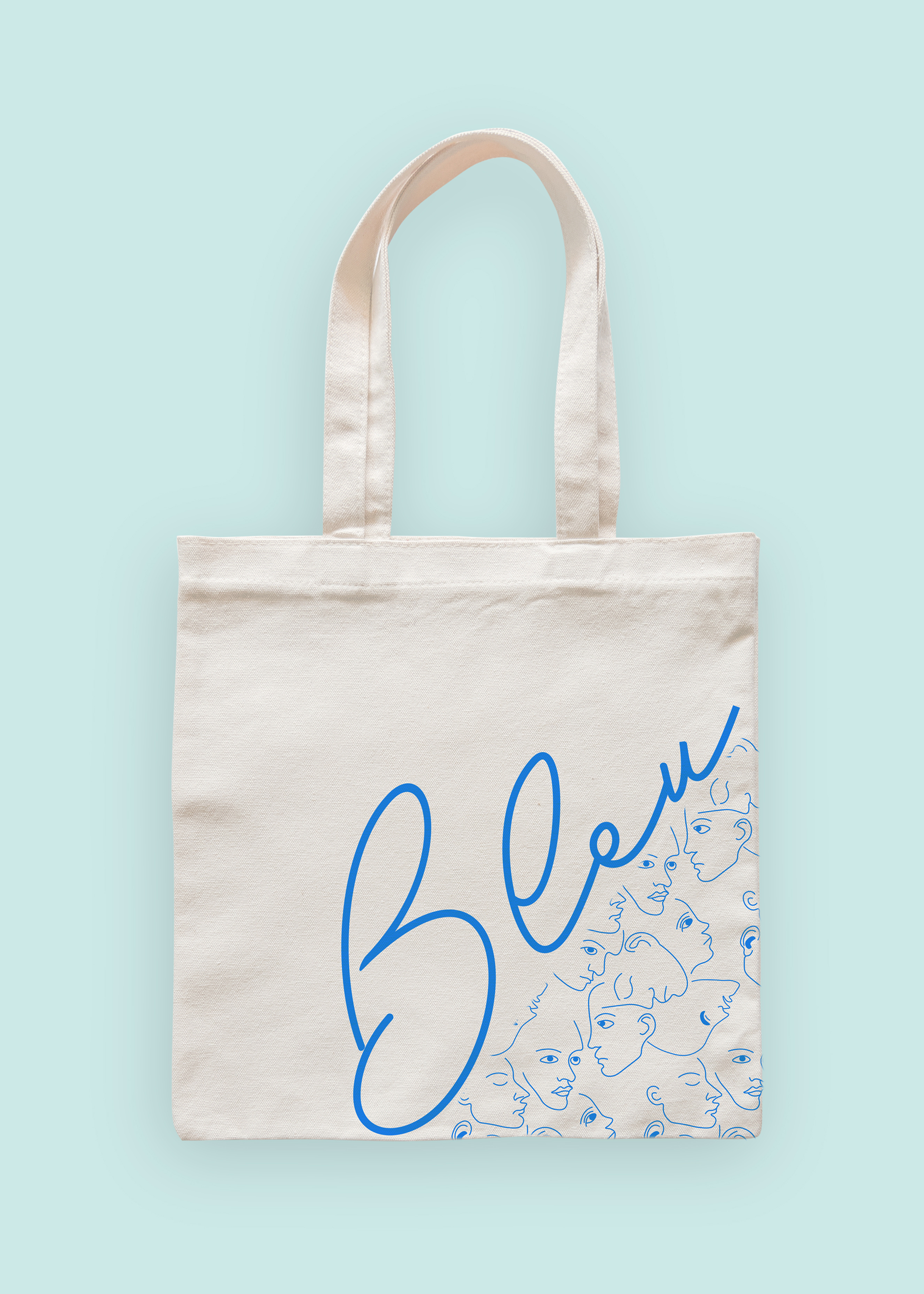 Bleu tote bag