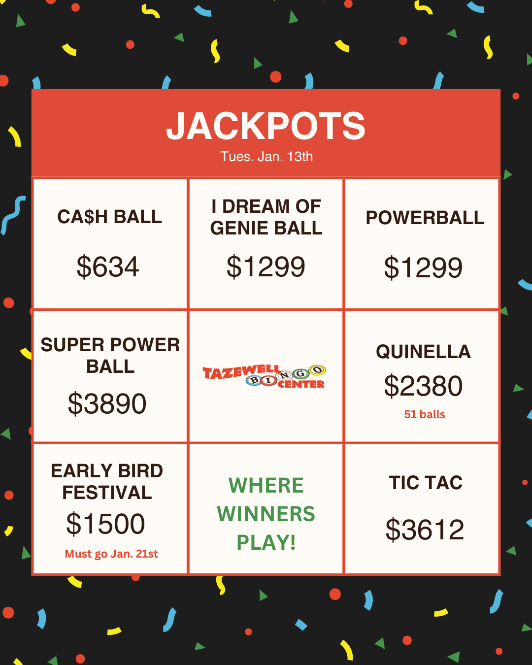 DAILY JACKPOT BOARDS