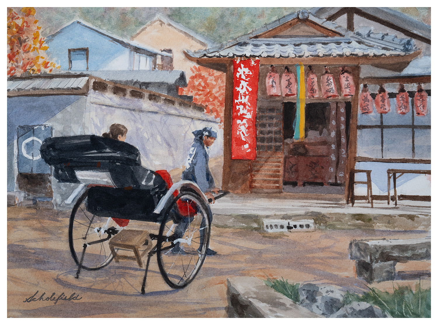 Rickshaw, Kyoto • 11x15