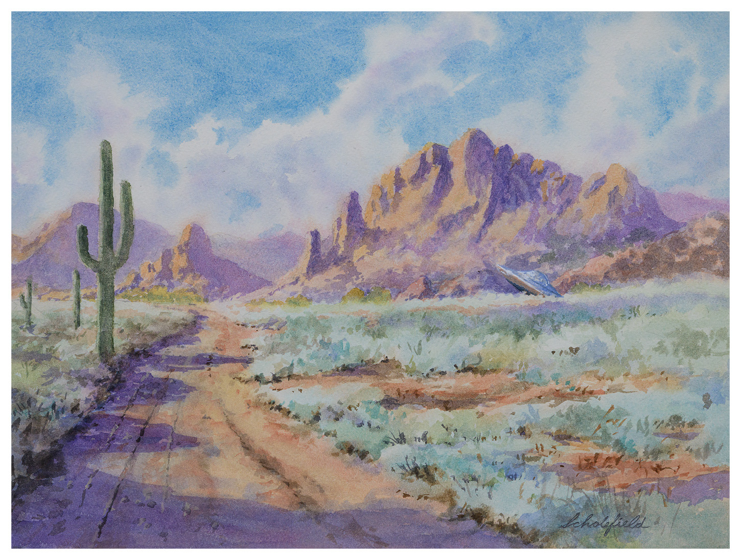 "Shortcut to Cortez" 12x16-inches