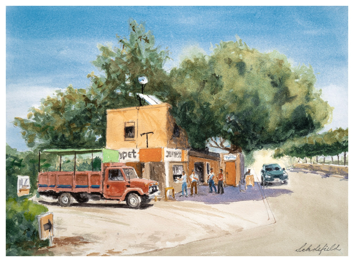 In the Fields of Ilium: Coffee & Petrol • 11x15