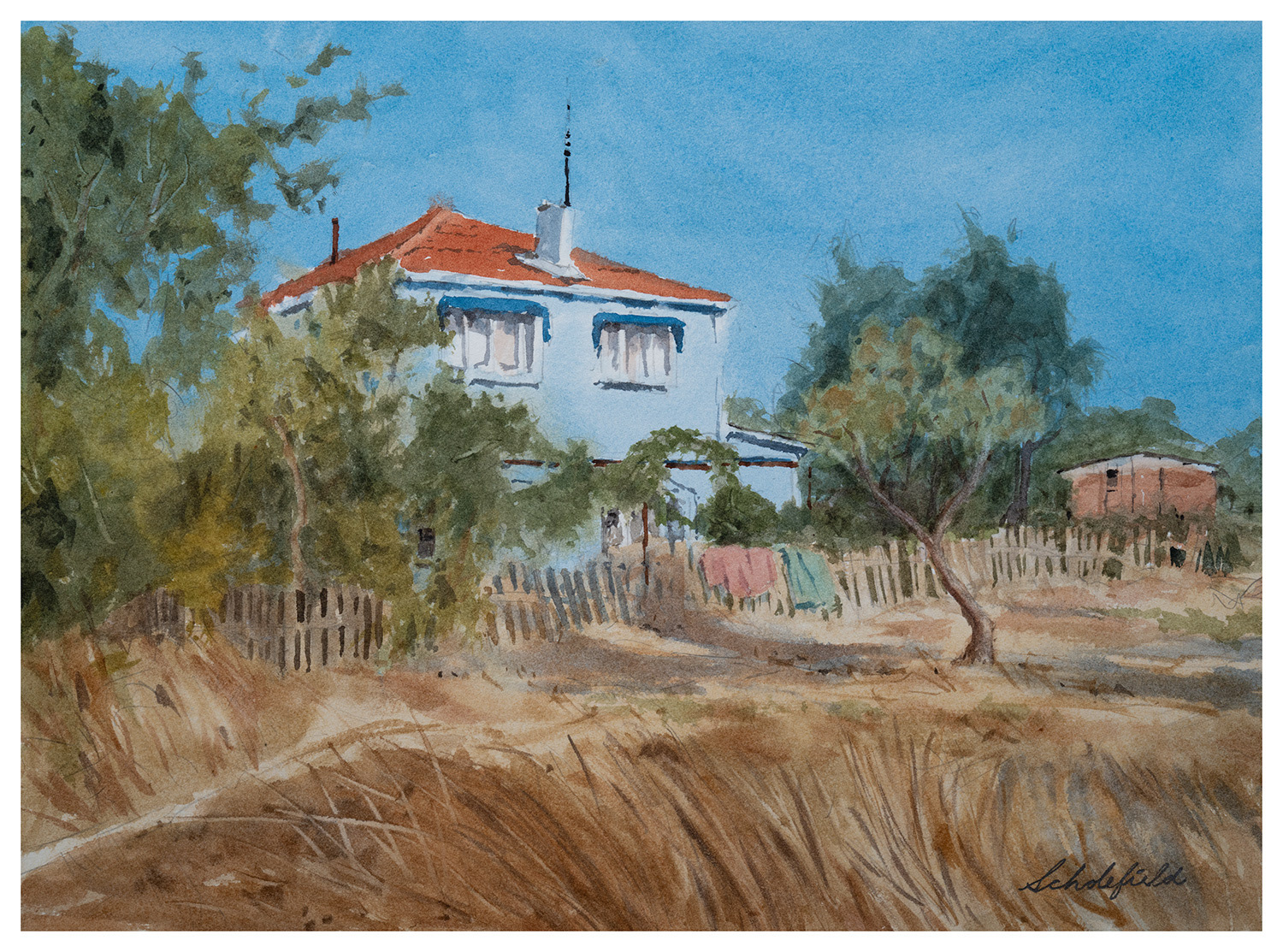 In the Fields of Ilium: Blue On Blue - 11x15