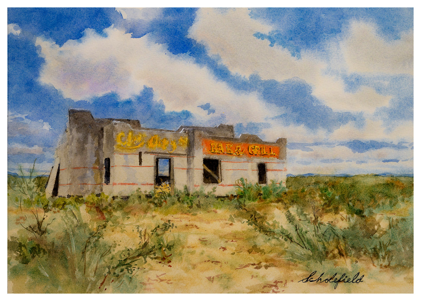 "Chata Ortega's Bar & Grill" 15x11-inches