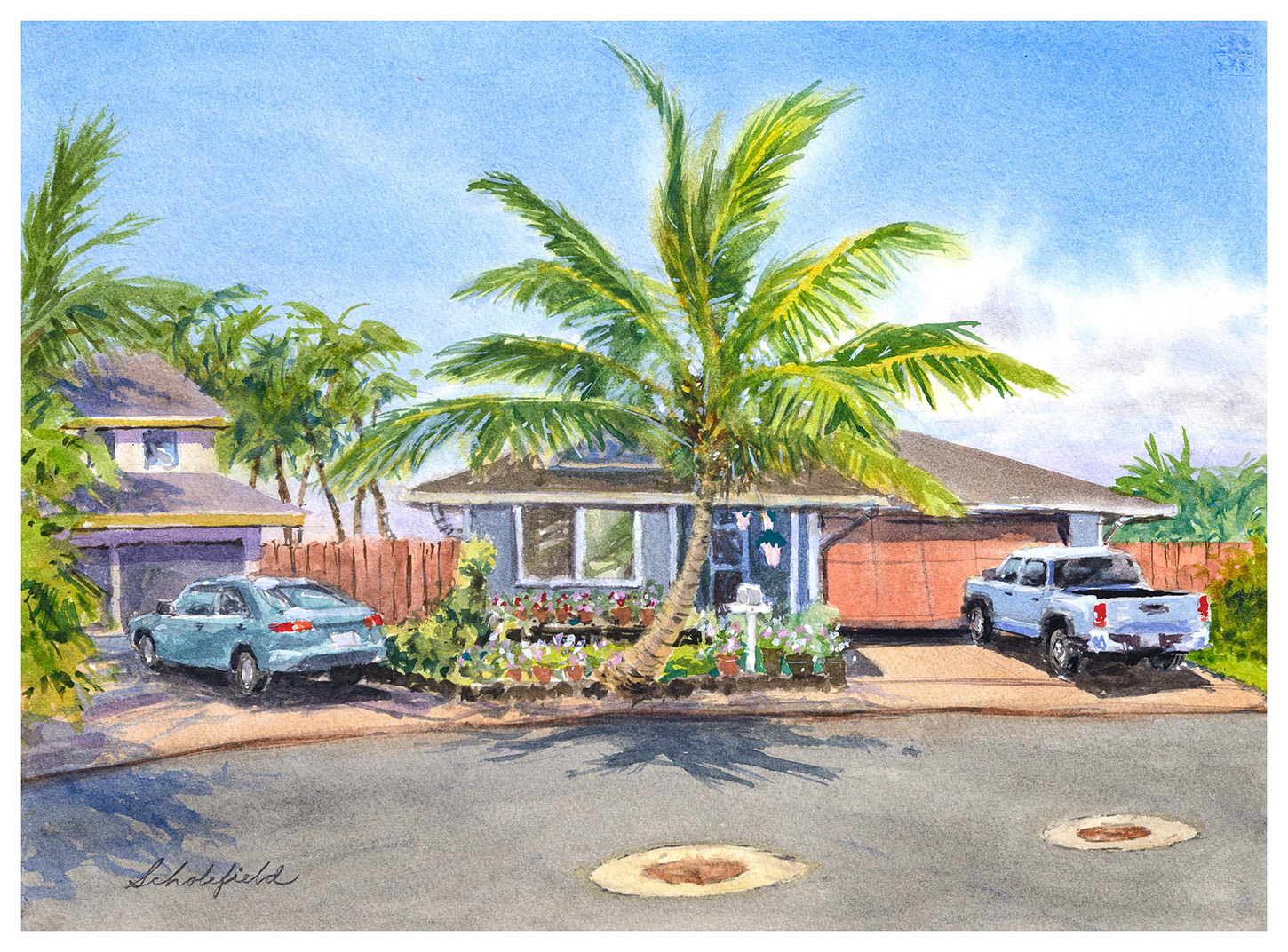 "Tradewinds Through the Garage" 15x11-inches