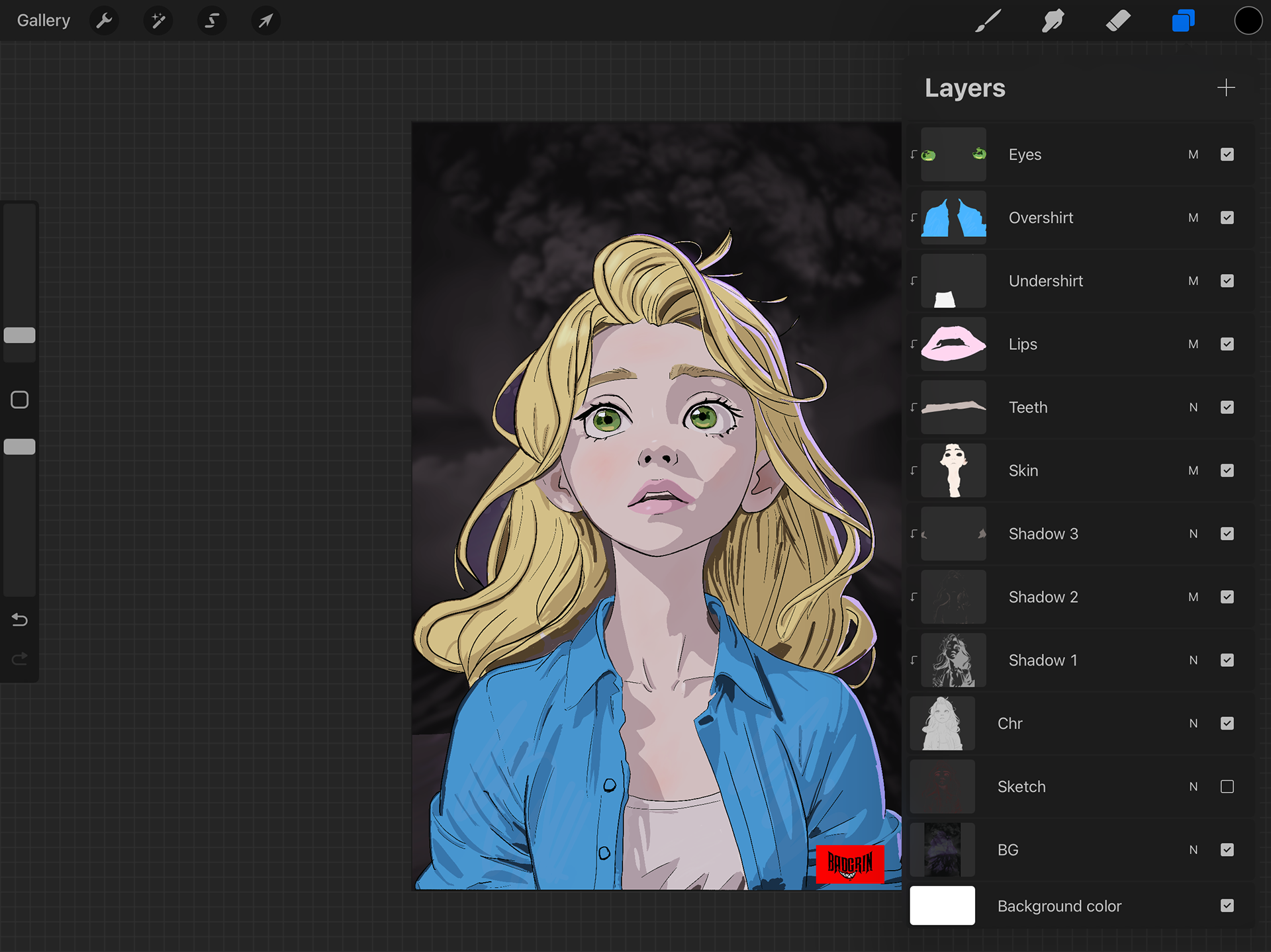 process in procreate app