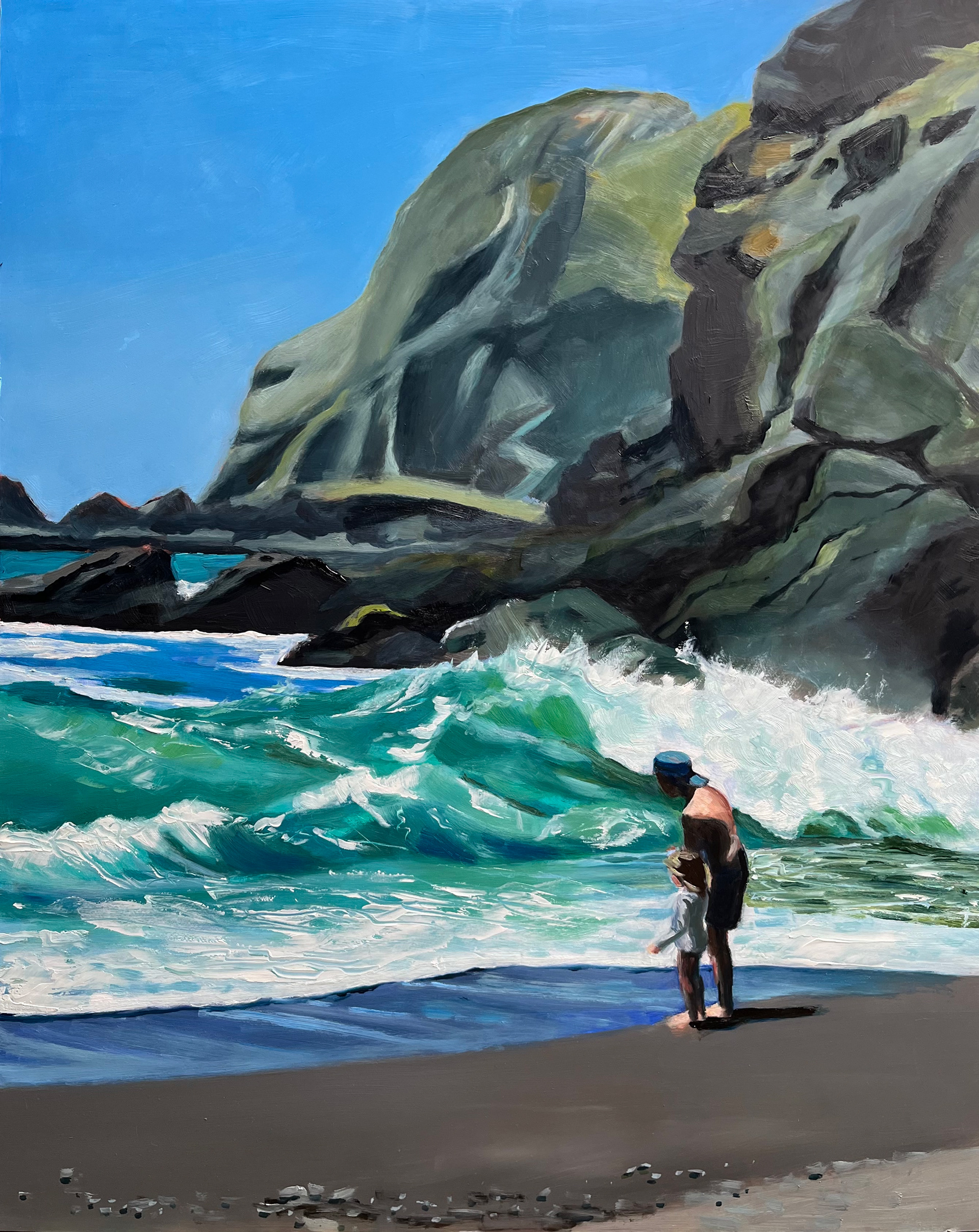 Russian Gulch (Sonoma), 16x20, oil on gesso board