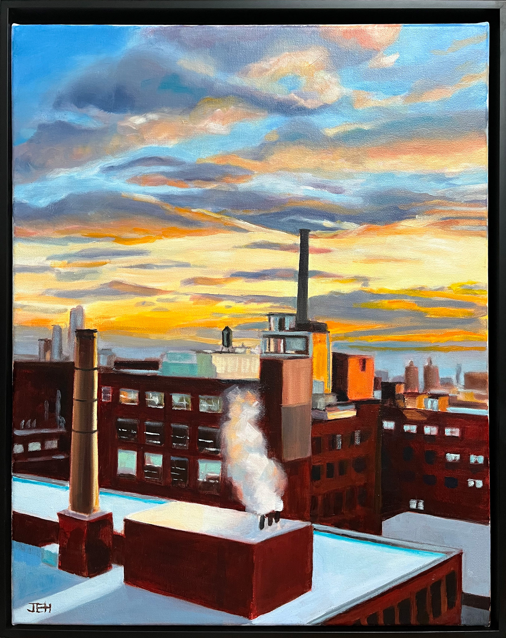 Brooklyn Sunset, 16x20, oil on canvas