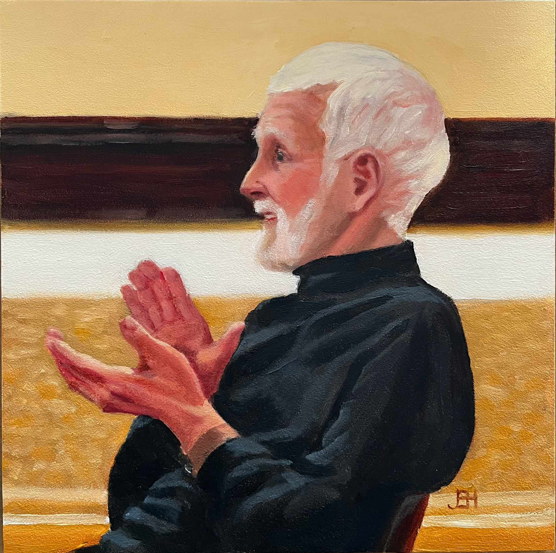 Charlie, 8x8, oil on gesso board