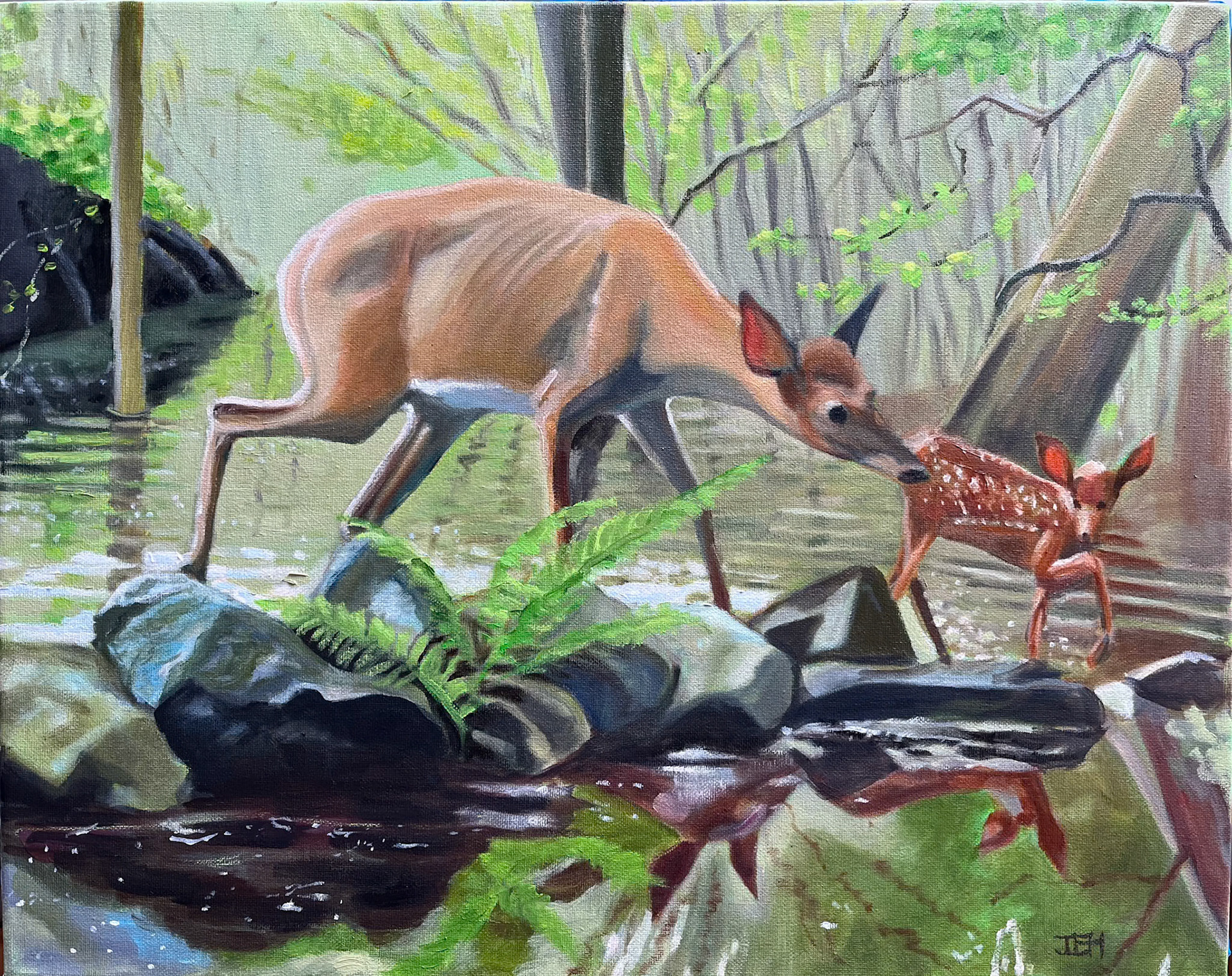 Today's Lesson, 20x16, oil on canvas