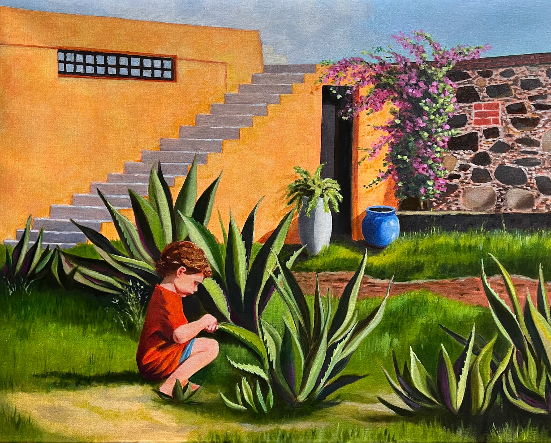 [SOLD] Theo in Mexico, 30x24, oil on canvas