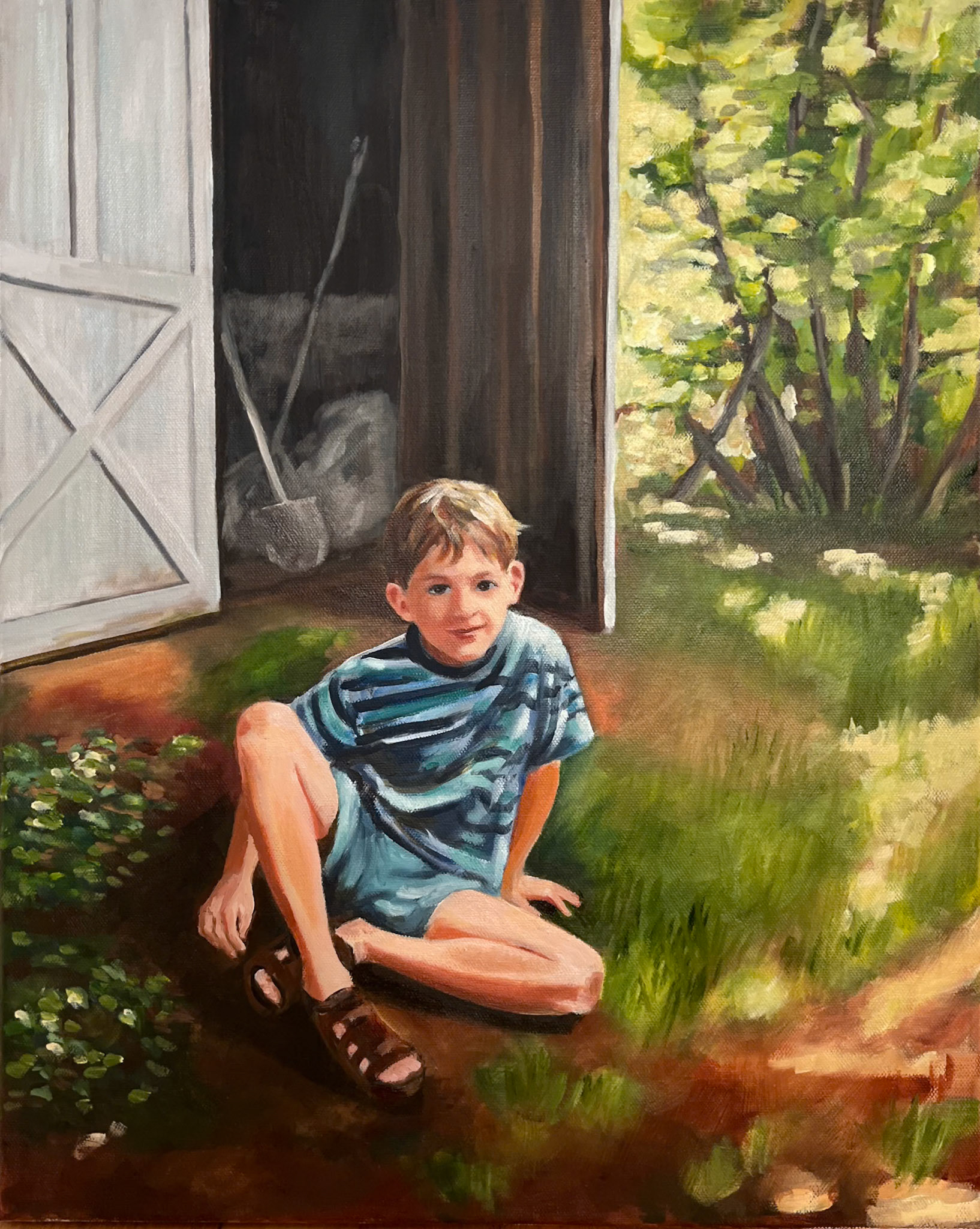 Summer shade, 16x20, oil on canvas