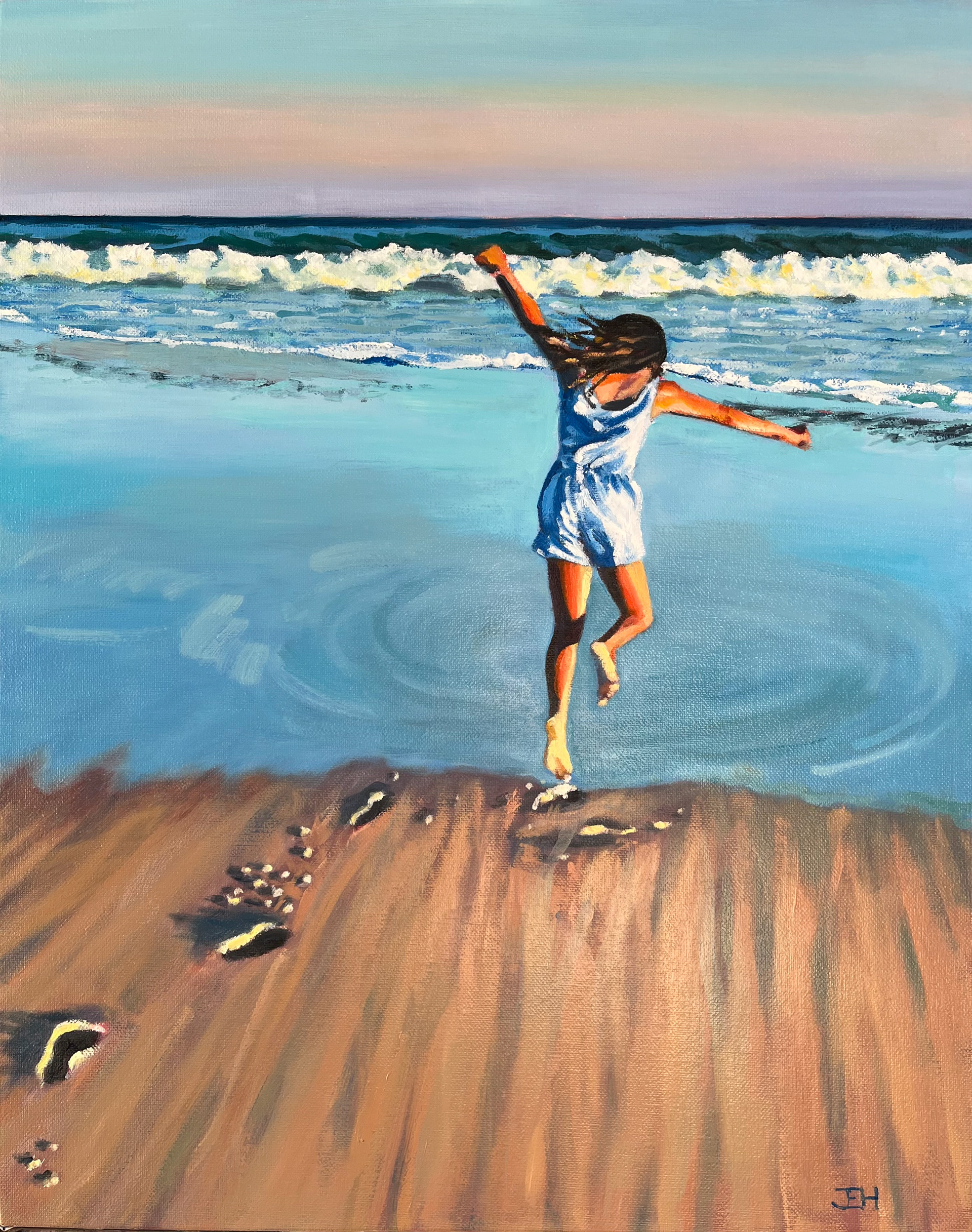 Last One In, 16x20, oil on gallery wrapped canvas