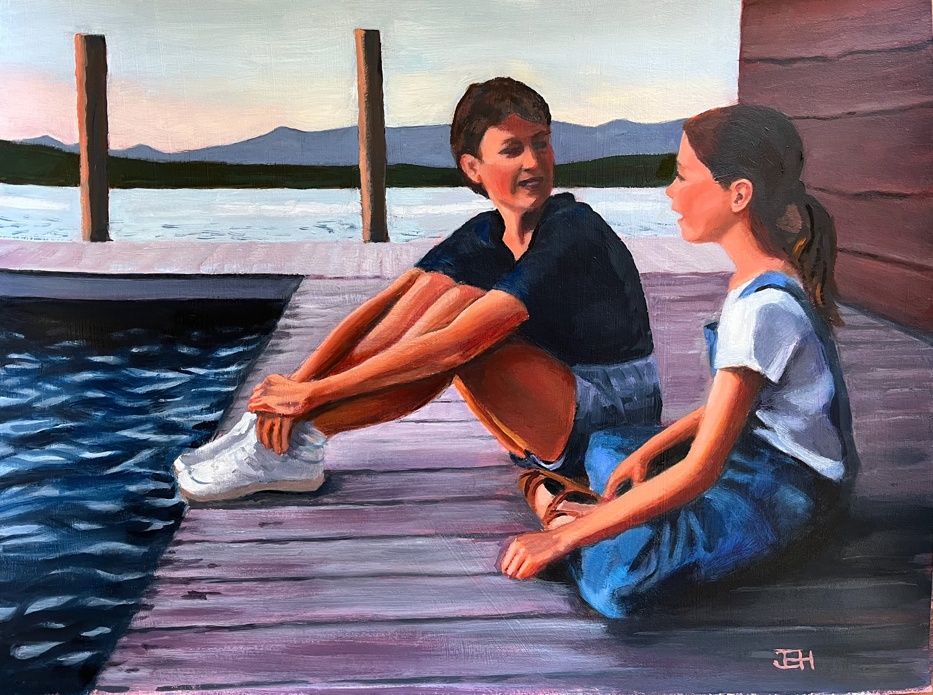 North Dock, 16x12, oil on paper