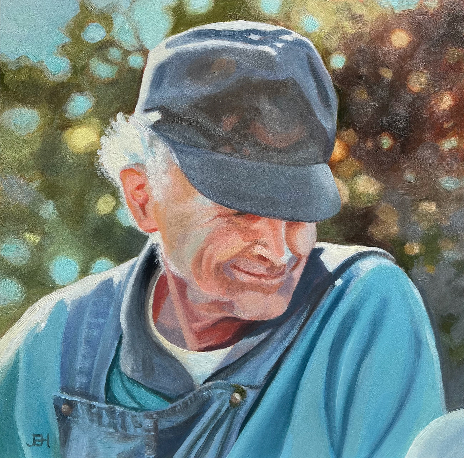 Portrait of a Father, 10x10, oil on panel