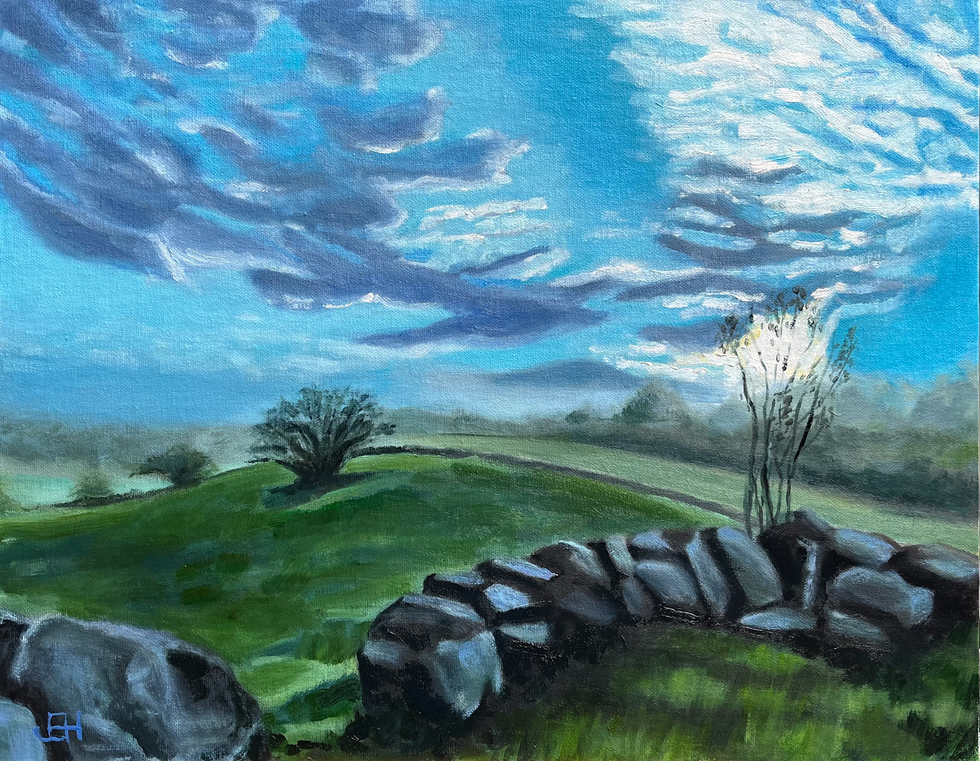 Late Winter Twilight, Block Island, 11x14, oil on linen