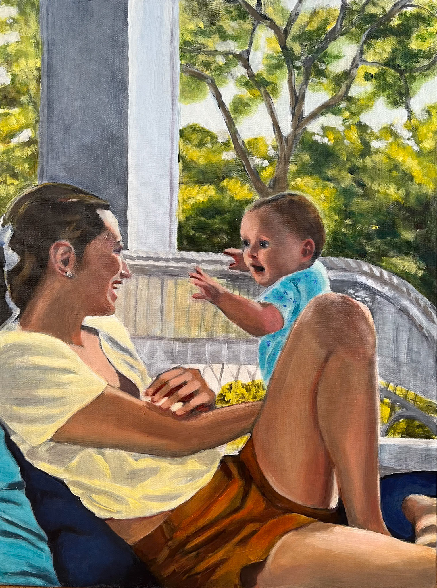 Wicker, 12x16, oil on linen board 