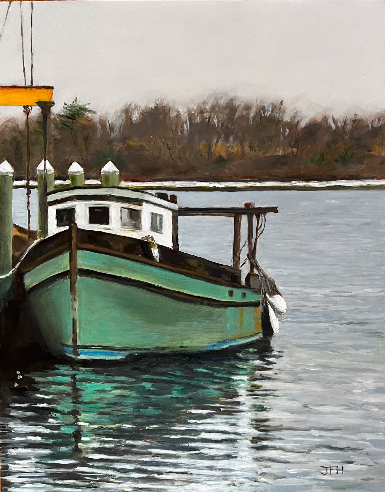 Working Boat, 11x14, oil on gesso board