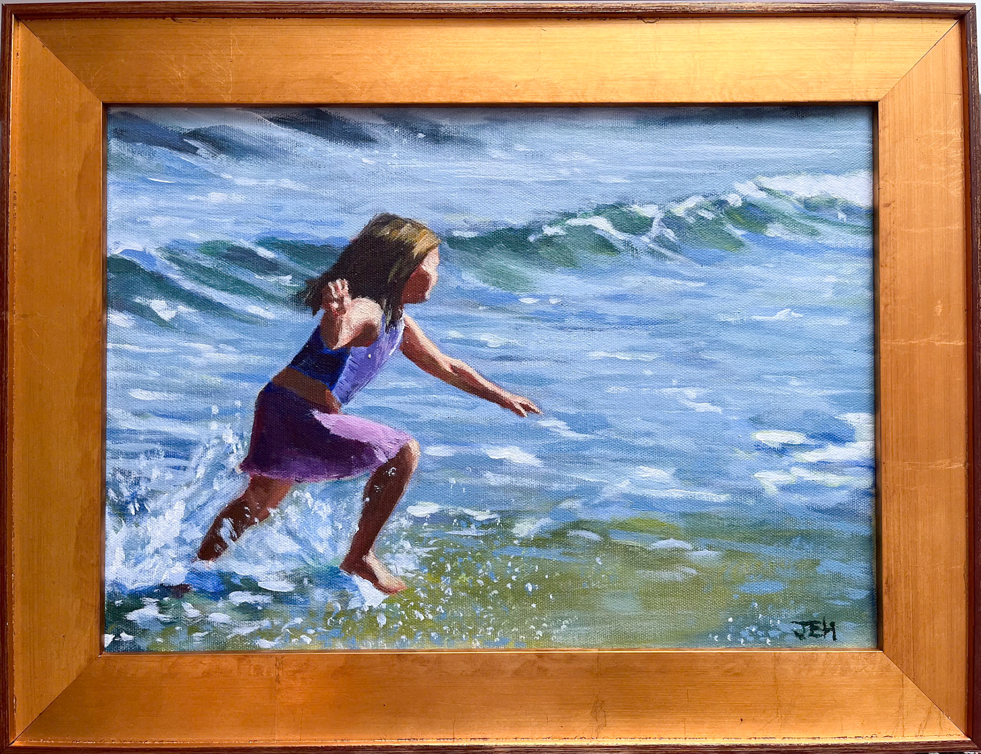 [SOLD] Anna at Small Pt, 14x11, acrylic on hardboard